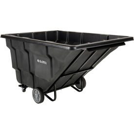 Extra Heavy Duty Plastic Tilt Truck, 2.5 Cu. Yd. Cap, 2300 Lbs. Cap, Black