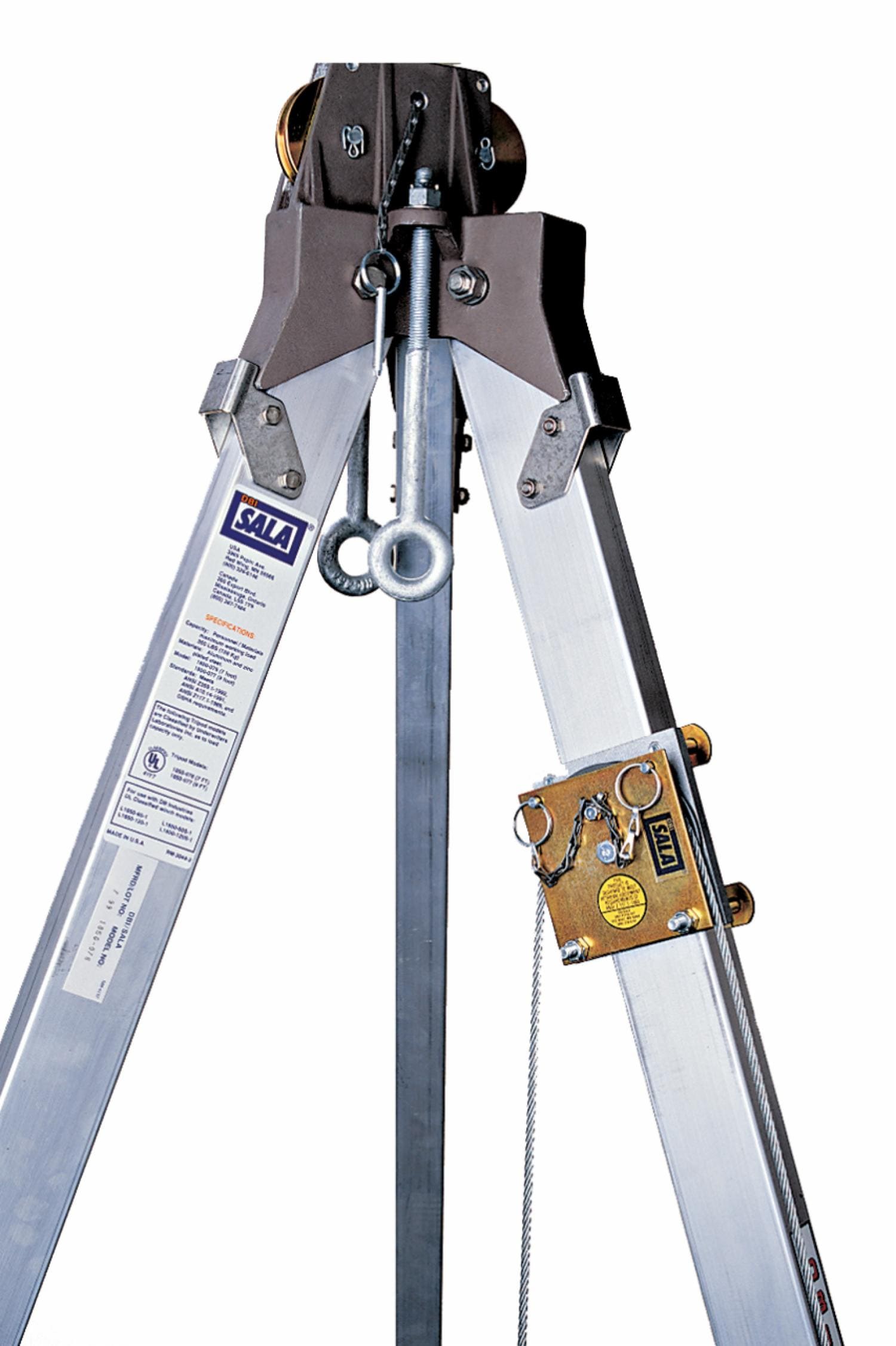 3M DBI-SALA Confined Space Tripod Leg Pulley, Fits Up To 1/4 in Lifeline