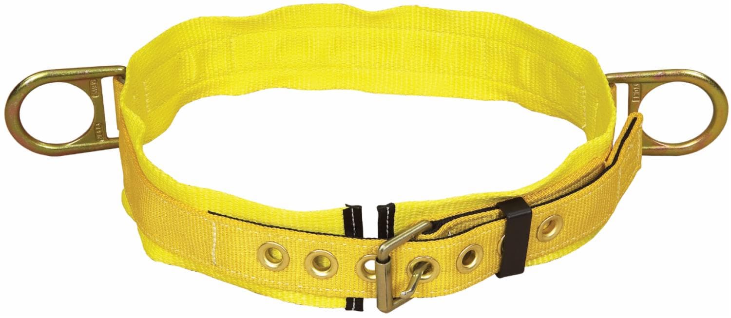 3M DBI-SALA Tongue Buckle Positioning Belt with Hip Pad, Yellow, X-Large