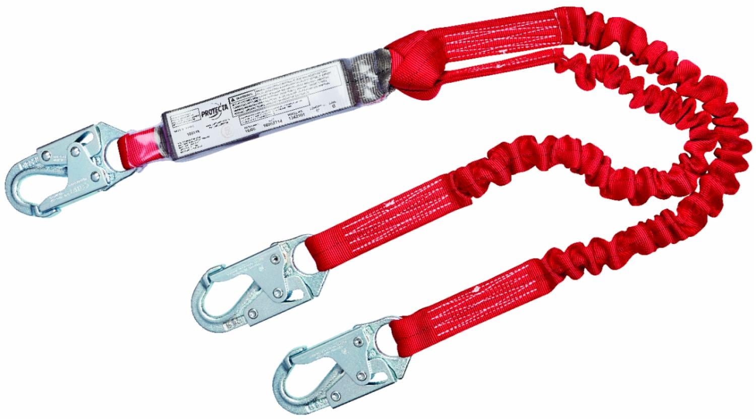 3M Protecta 100% Tie-Off Stretch Web Shock-Absorbing Lanyard, 6 ft