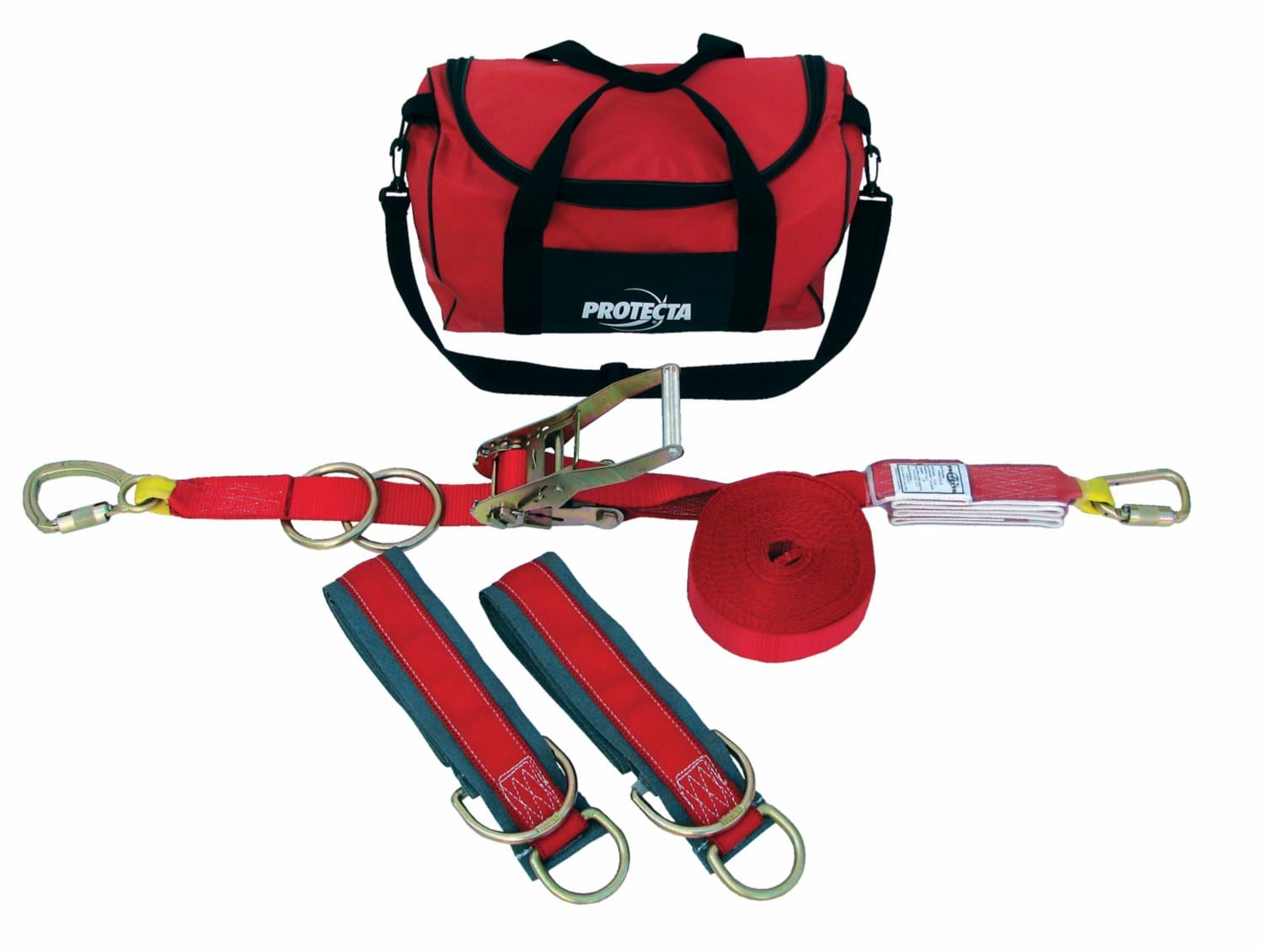 3M Protecta Temporary Horizontal Lifeline System with Anchors, Web, 60 ft