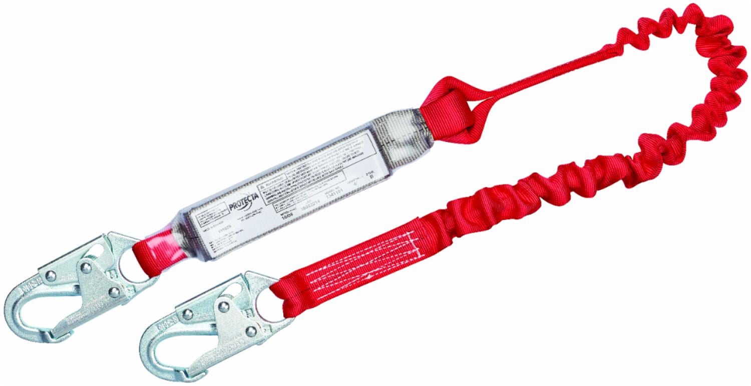 3M Protecta Stretch Web Shock-Absorbing Lanyard, 6 ft