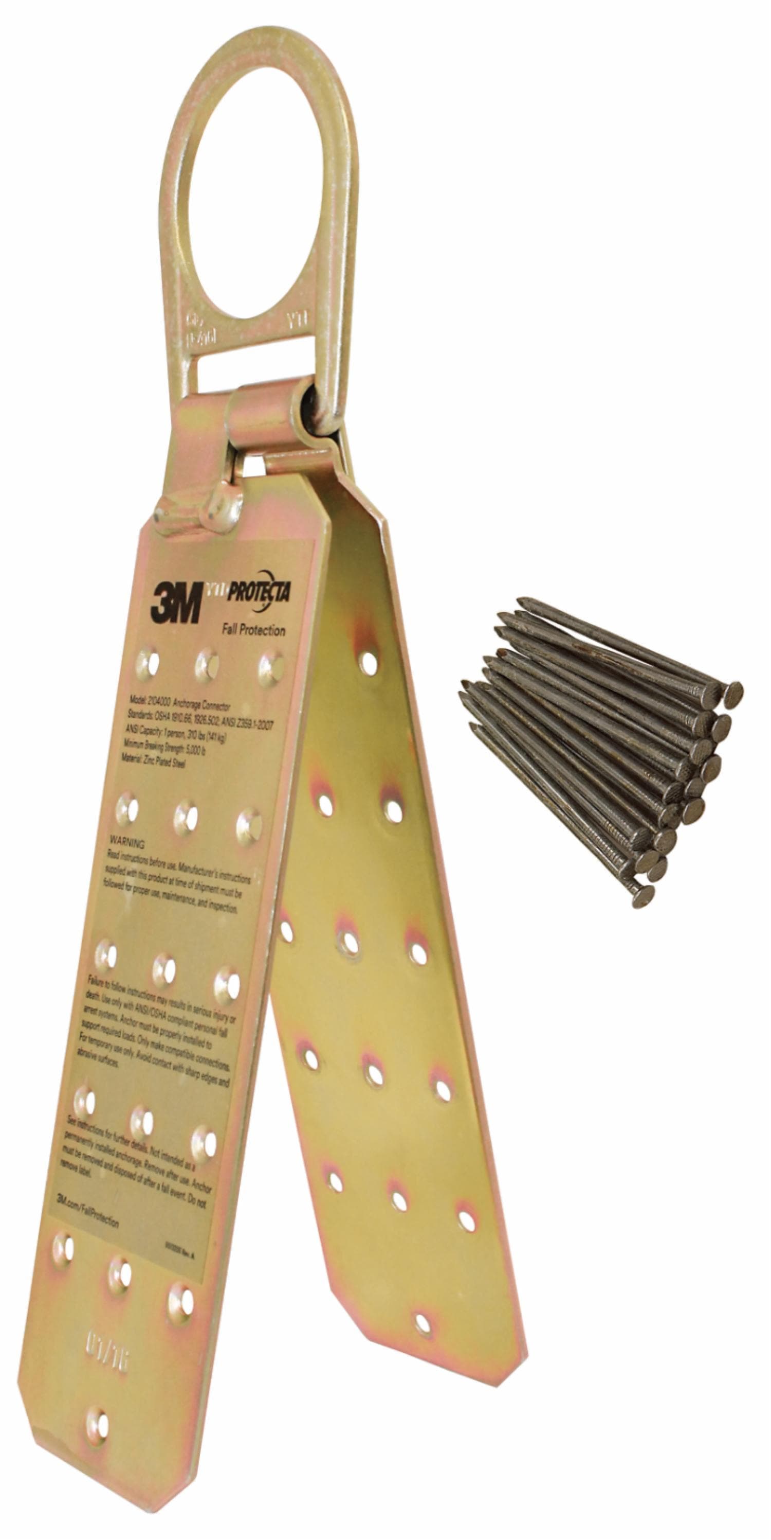 3M Protecta Reusable Hinged Roof Anchor For Wood/Metal, with Fastener Kit