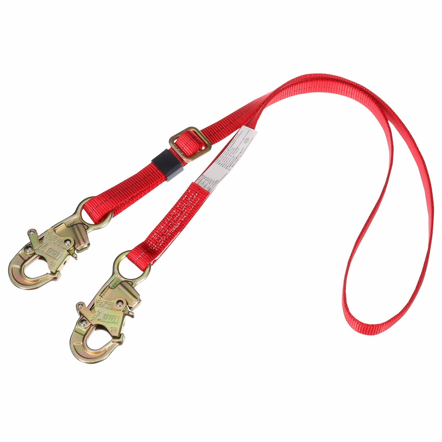 3M Protecta Adjustable Webbing Position Lanyard, 0.75 IN Hooks, 1.8 M