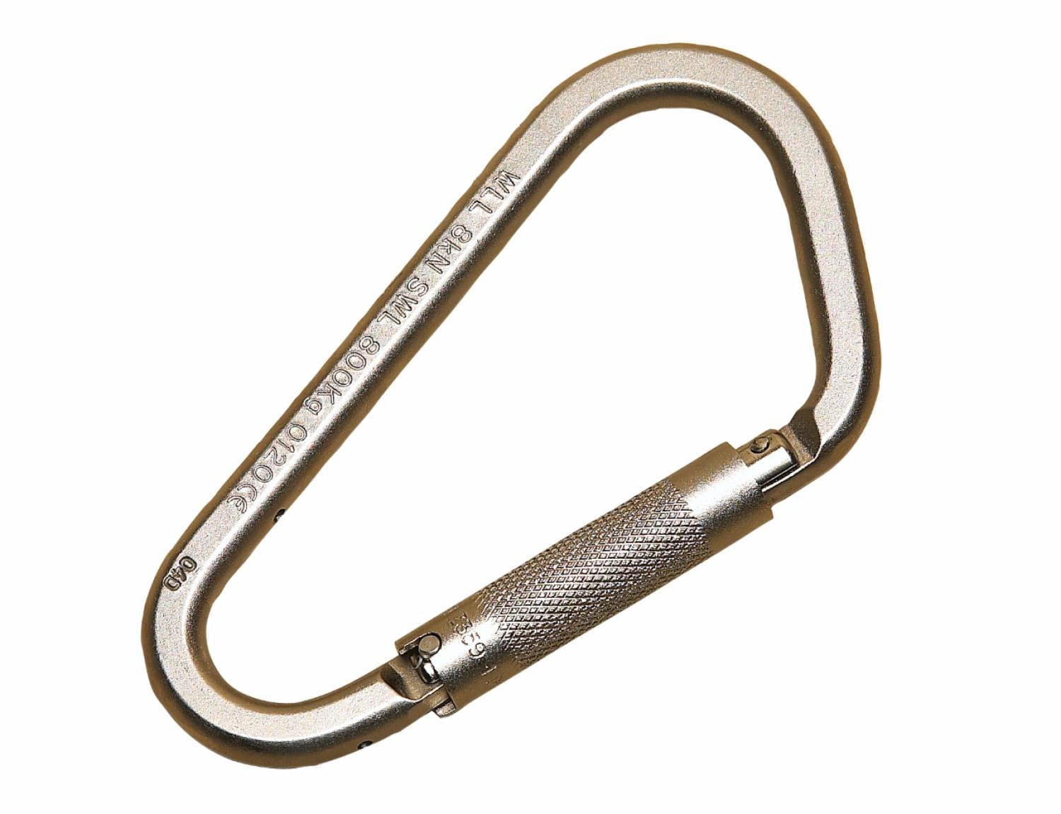 3M DBI-SALA Self-Closing/Triple Locking Carabiner, Zinc Plated Steel, 2 in Gate
