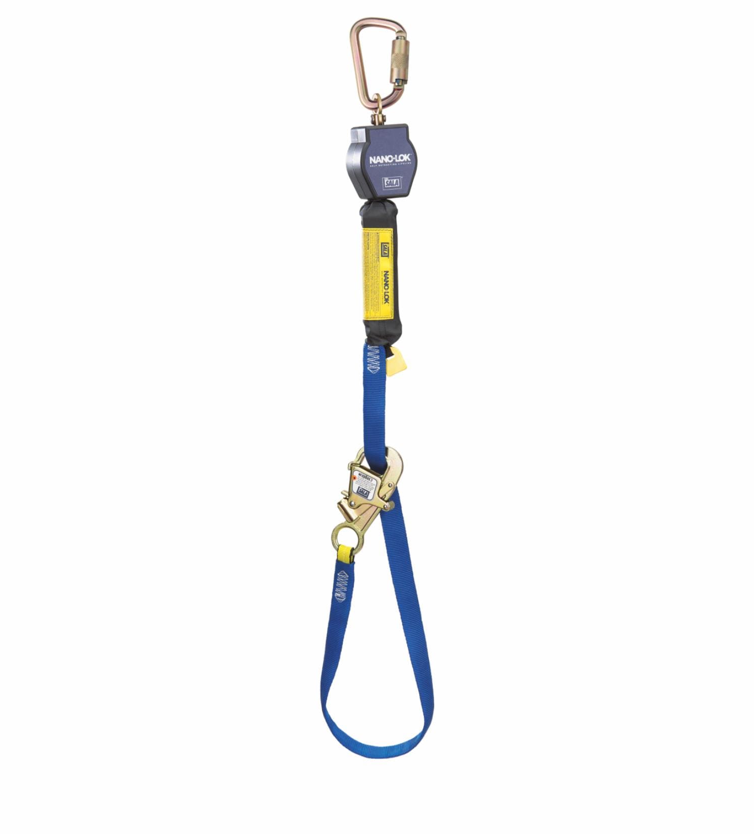 3M DBI-SALA Nano-Lok Tie-Back Self-Retracting Lifeline with Anchor Hook, Web, 9 ft