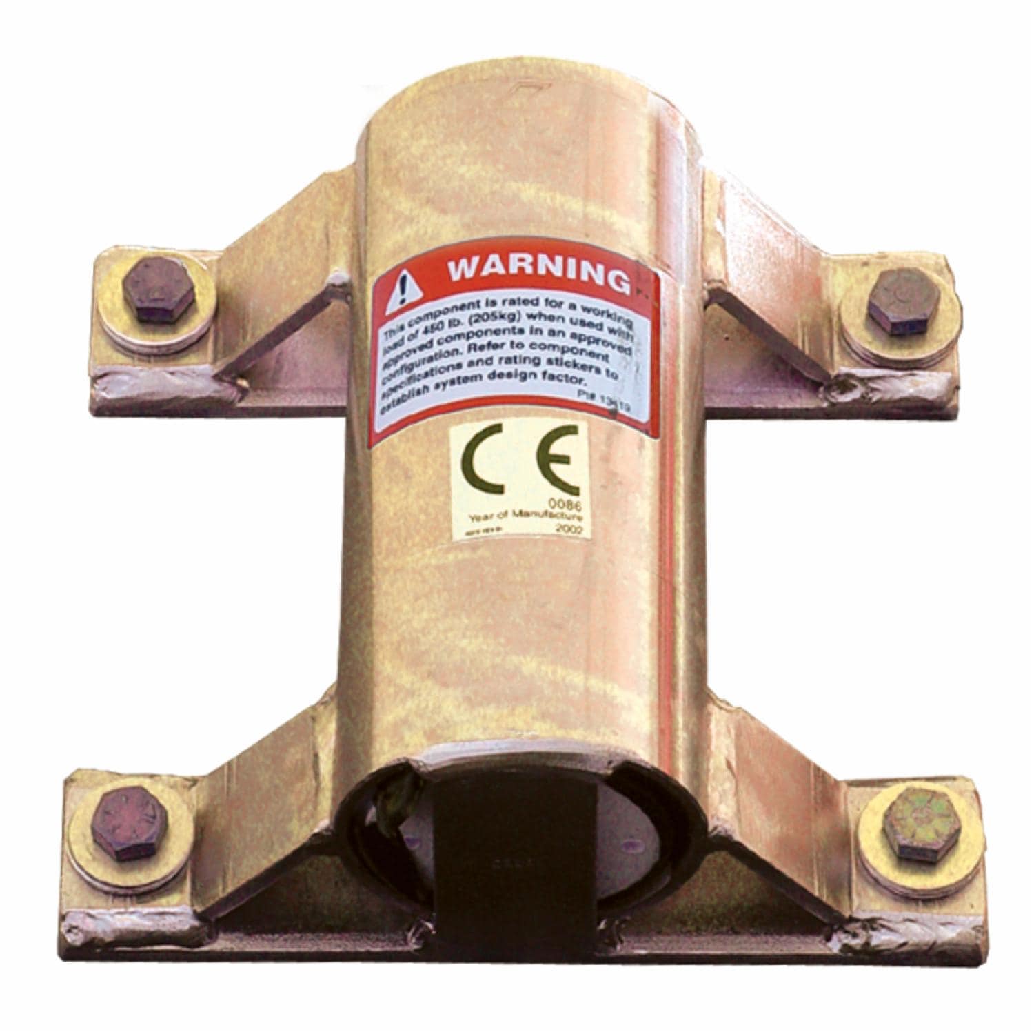 3M DBI-SALA Confined Space Permanent Wall Mount Sleeve Davit Mast Base, Zinc Plated Steel