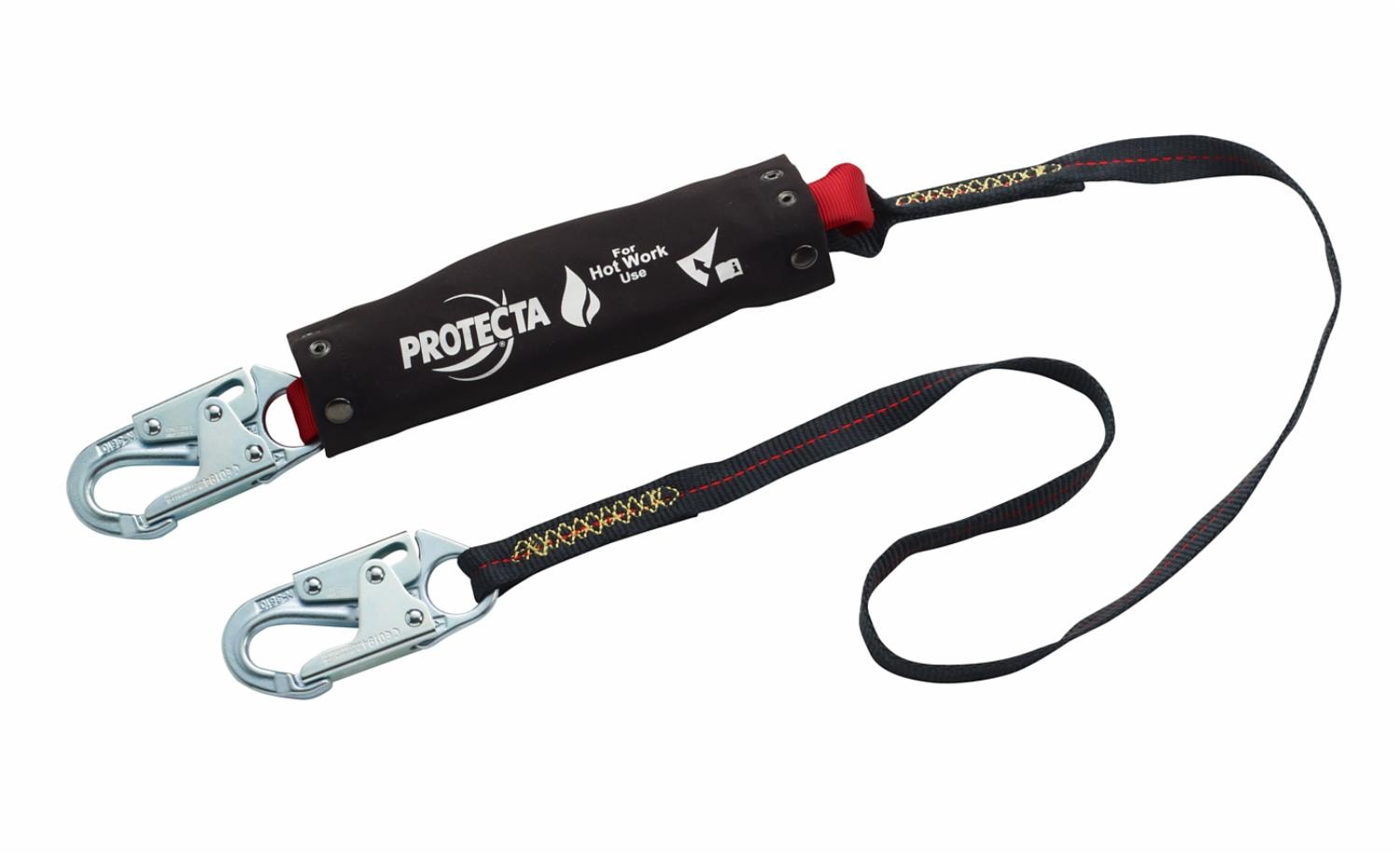 3M Protecta Hot Work Web Shock-Absorbing Lanyard, Kevlar Fiber, 6 ft