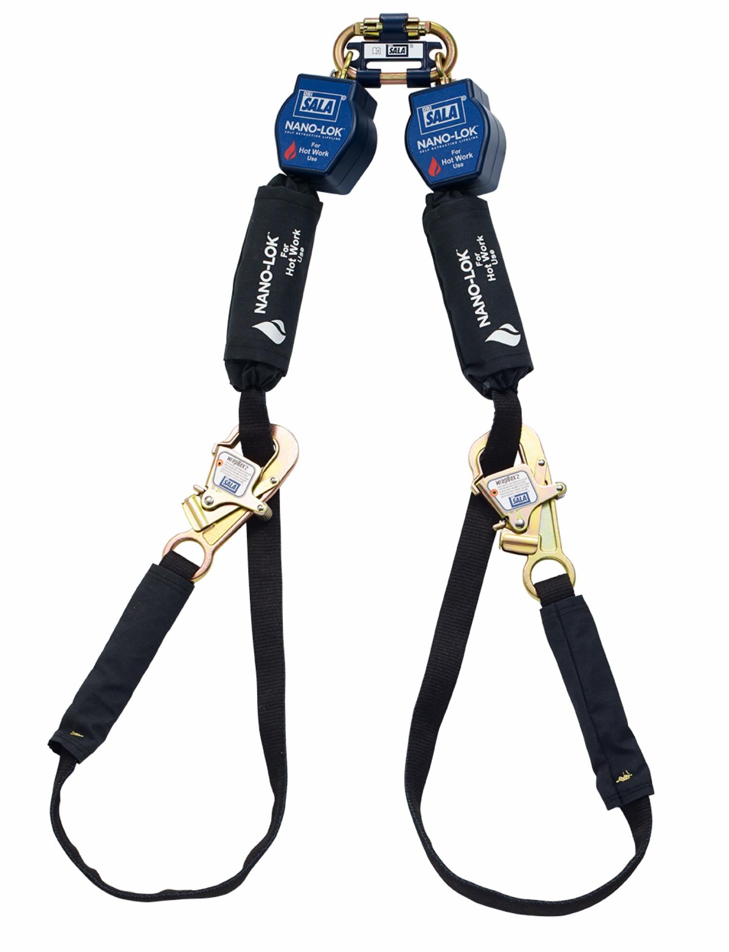 3M DBI-SALA Nano-Lok Tie-Back Twin-Leg Personal Self-Retracting Lifeline, Kevlar Fiber Web, 9 ft