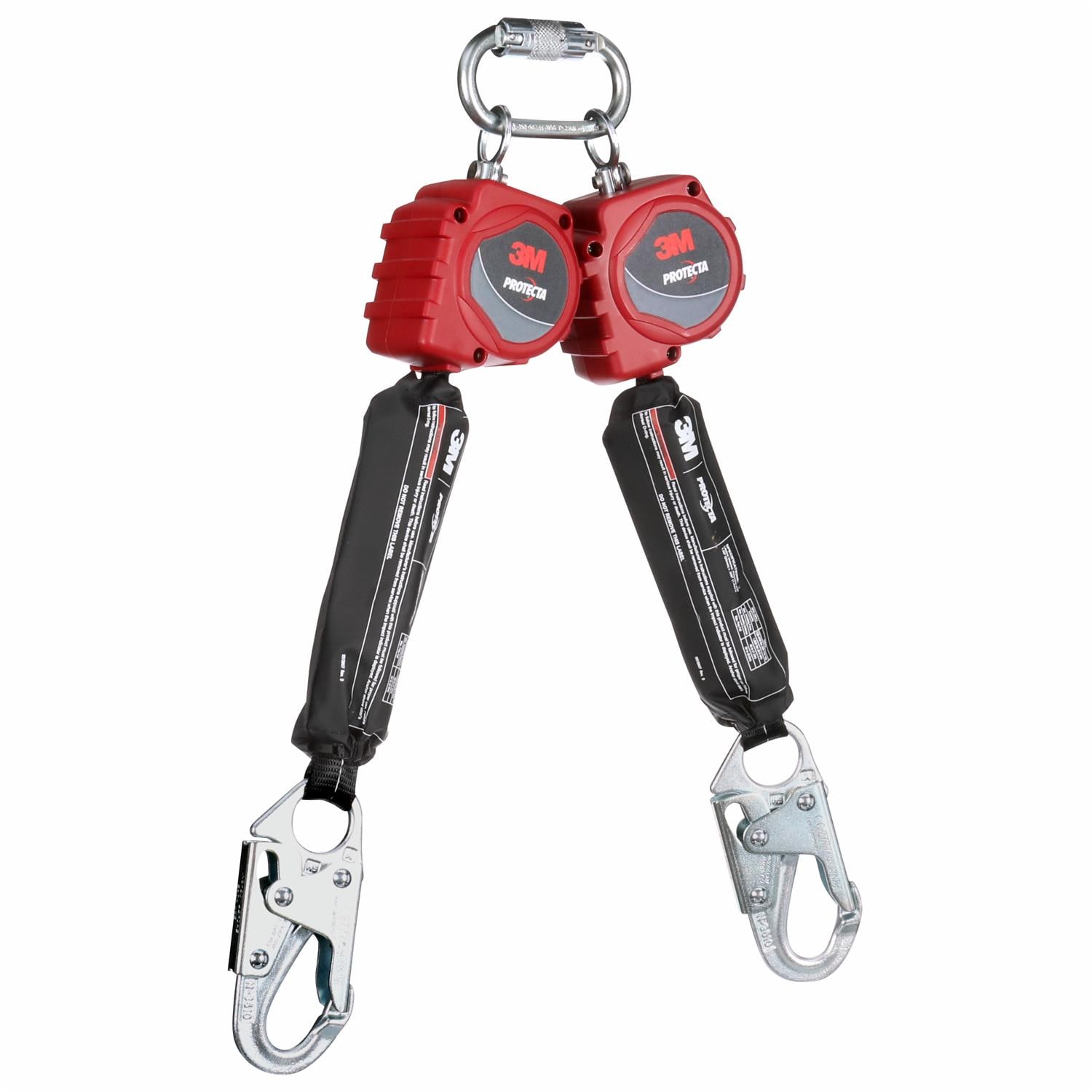 3M Protecta Twin-Leg Self-Retracting Lifeline, Web, Steel Snap Hook, 6 ft