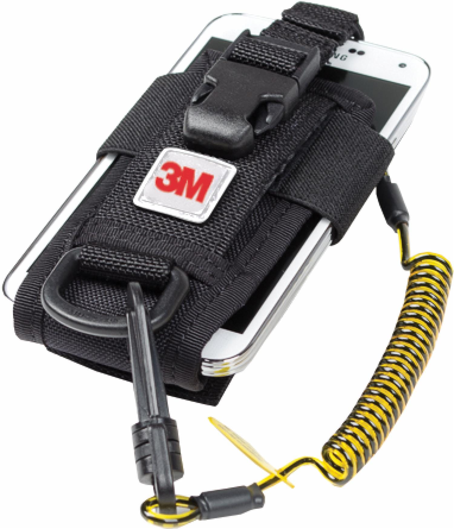 3M DBI-SALA Adjustable Radio/Cell Phone Holster, Clip2Loop Coil Tether, Micro D-Ring, 1 EA