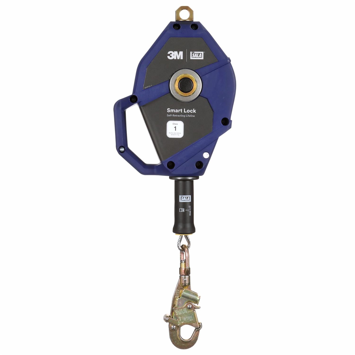 3M DBI-SALA Smart Lock Self-Retracting Lifeline, 30 ft, Galvanized Cable, Class 1