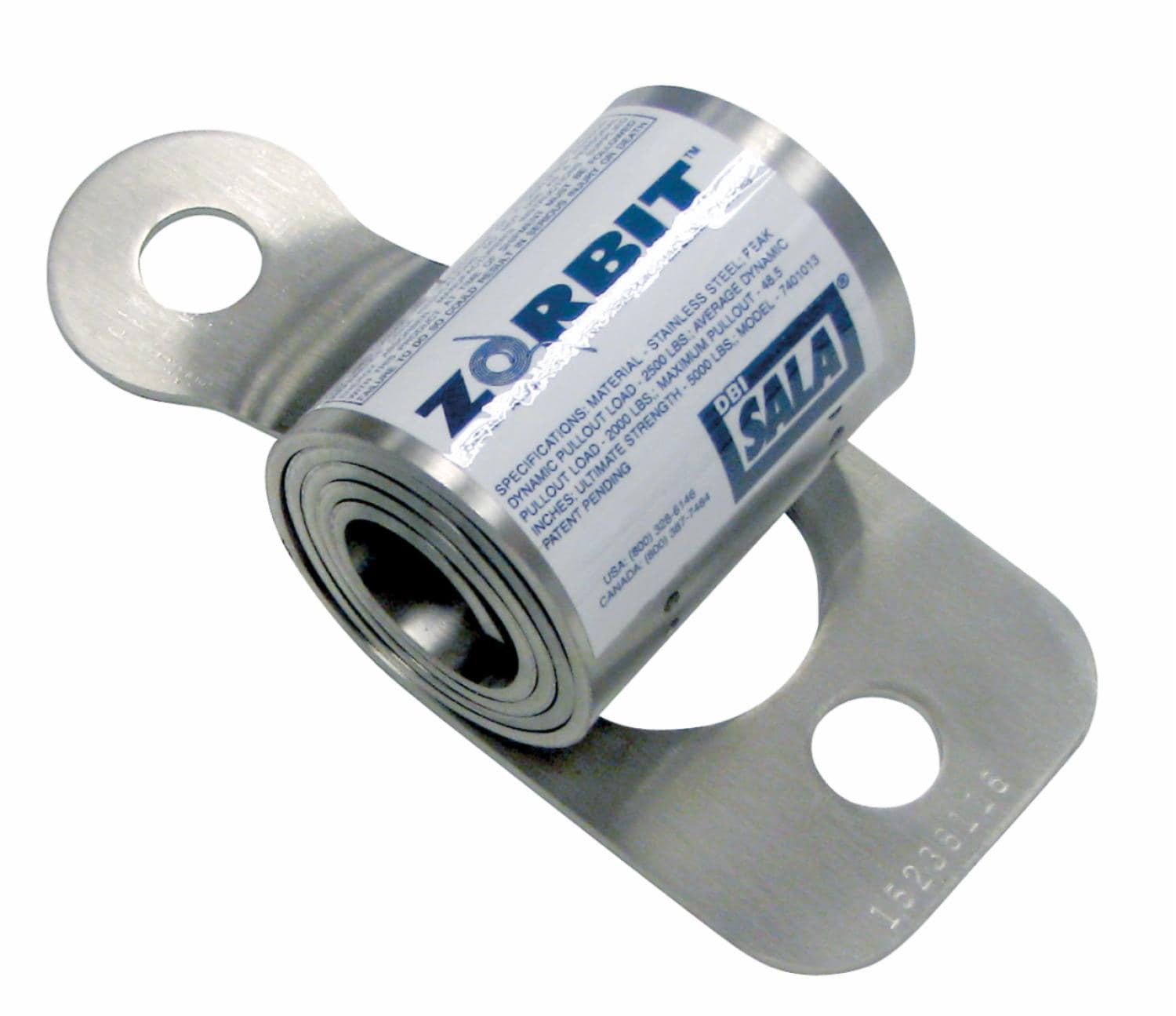 3M DBI-SALA Metal Horizontal Lifeline Energy Absorber, Stainless Steel