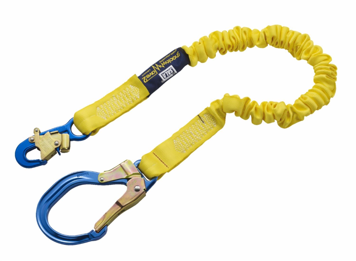 3M DBI-SALA ShockWave2 Shock Absorbing Lanyard, Yellow, 6 ft. (1.8m), 1 ea