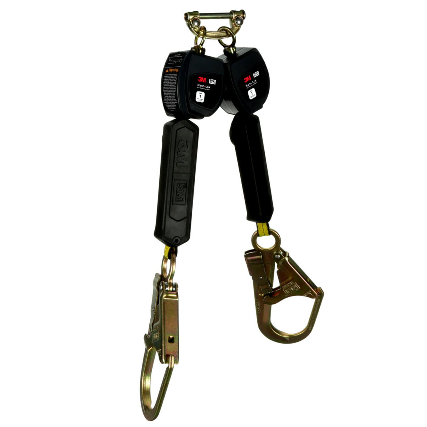 3M DBI-SALA Nano-Lok Twin-Leg Self-Retracting Lifeline, 6 ft., Web Steel Rebar Hook