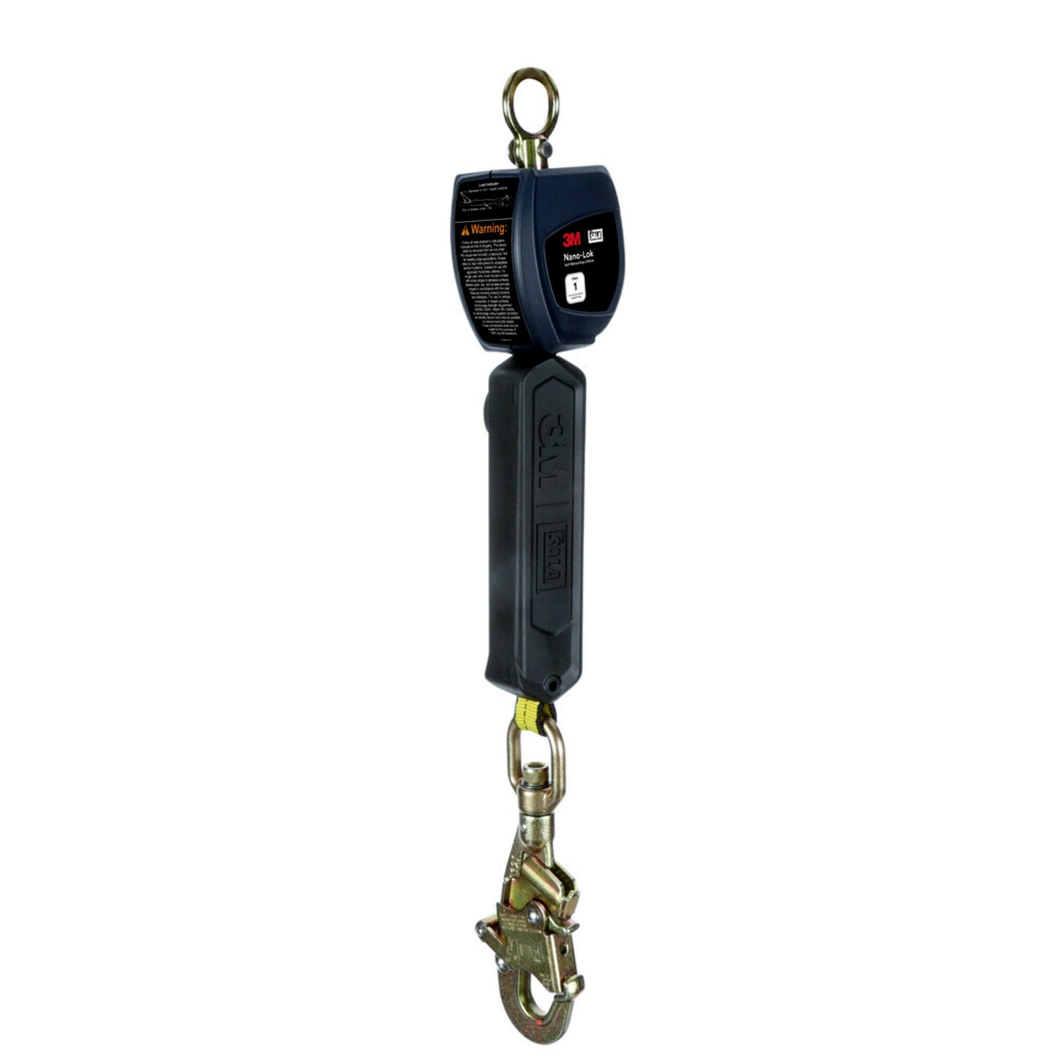 3M DBI-SALA Nano-Lok Personal Self Retracting Lifeline, Web Steel Snap Hook, 6 ft., Class 1, ANSI