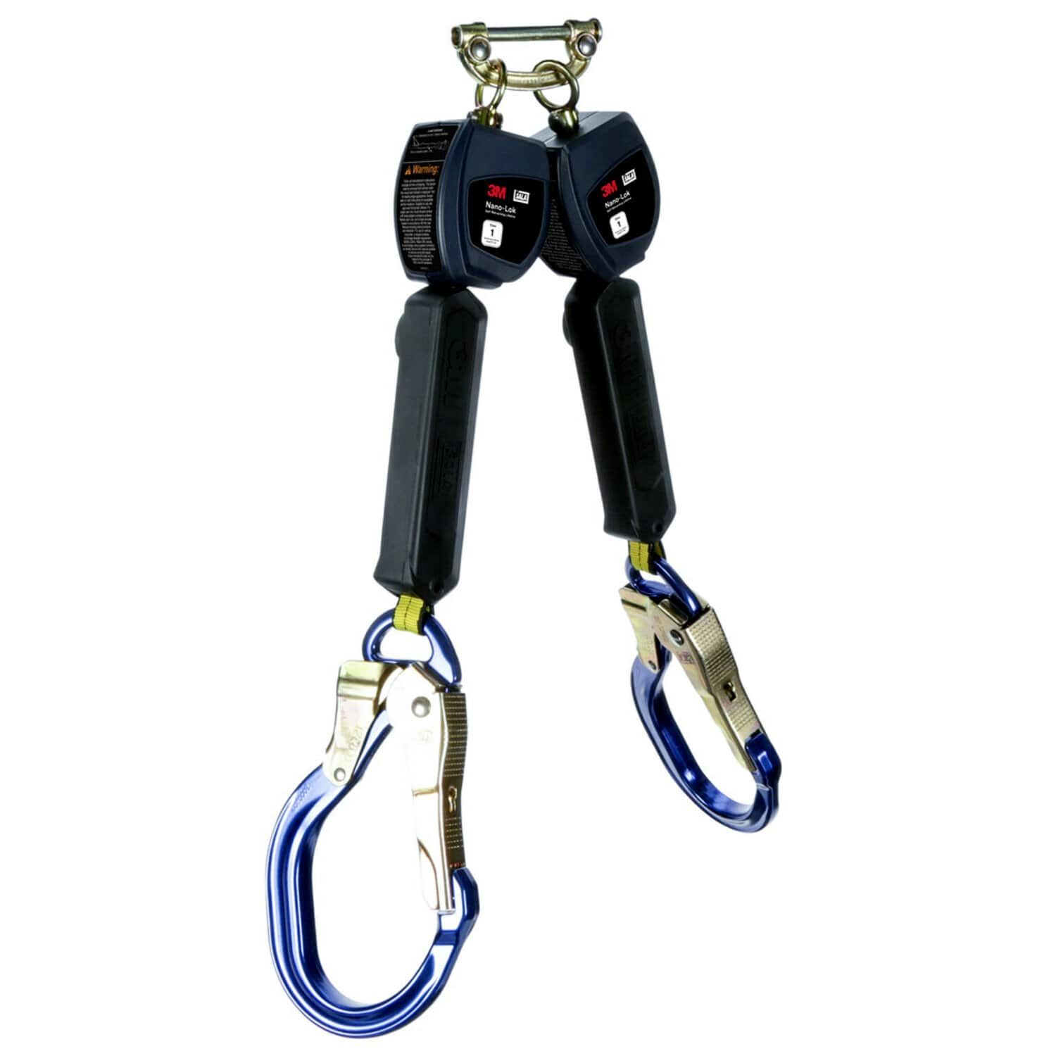 3M DBI-SALA Nano-Lok Twin-Leg Self-Retracting Lifeline, 6 ft., Aluminum Rebar Hook