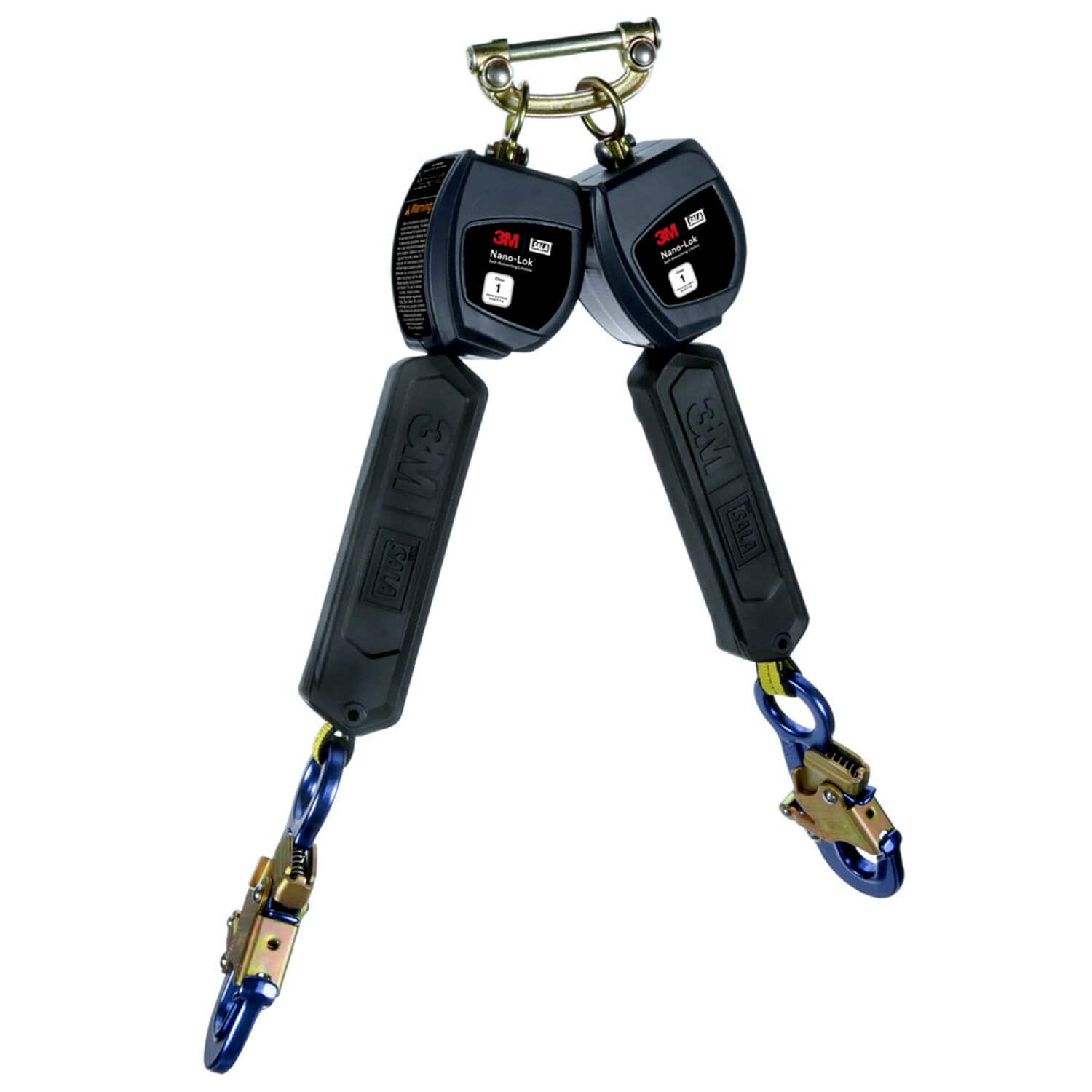 3M DBI-SALA Nano-Lok Twin-Leg Self-Retracting Lifeline, 6 ft., Web Swivel Snap Hook