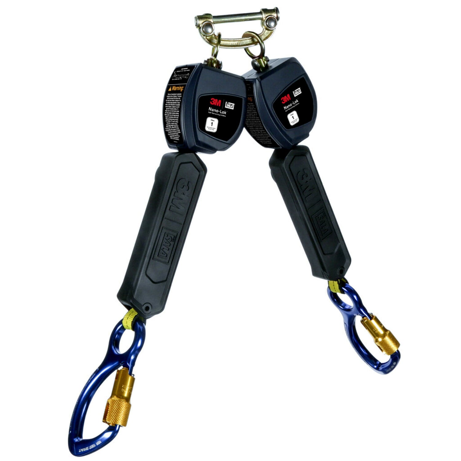 3M DBI-SALA Nano-Lok Twin-Leg Self-Retracting Lifeline, 6 ft., Aluminum Carabiner
