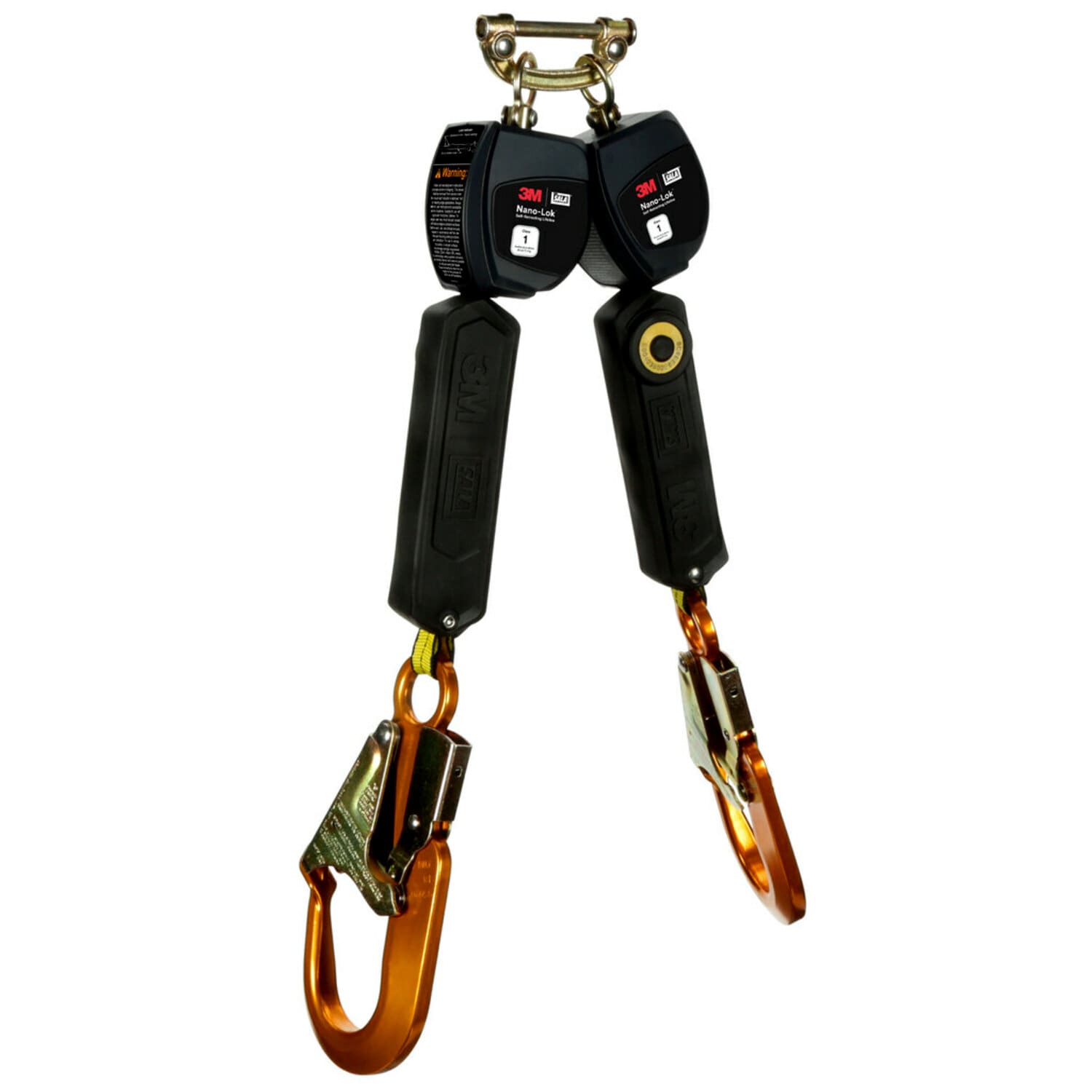 3M DBI-SALA Nano-Lok Twin-Leg Self-Retracting Lifeline, 6 ft., Aluminum Snap Hook