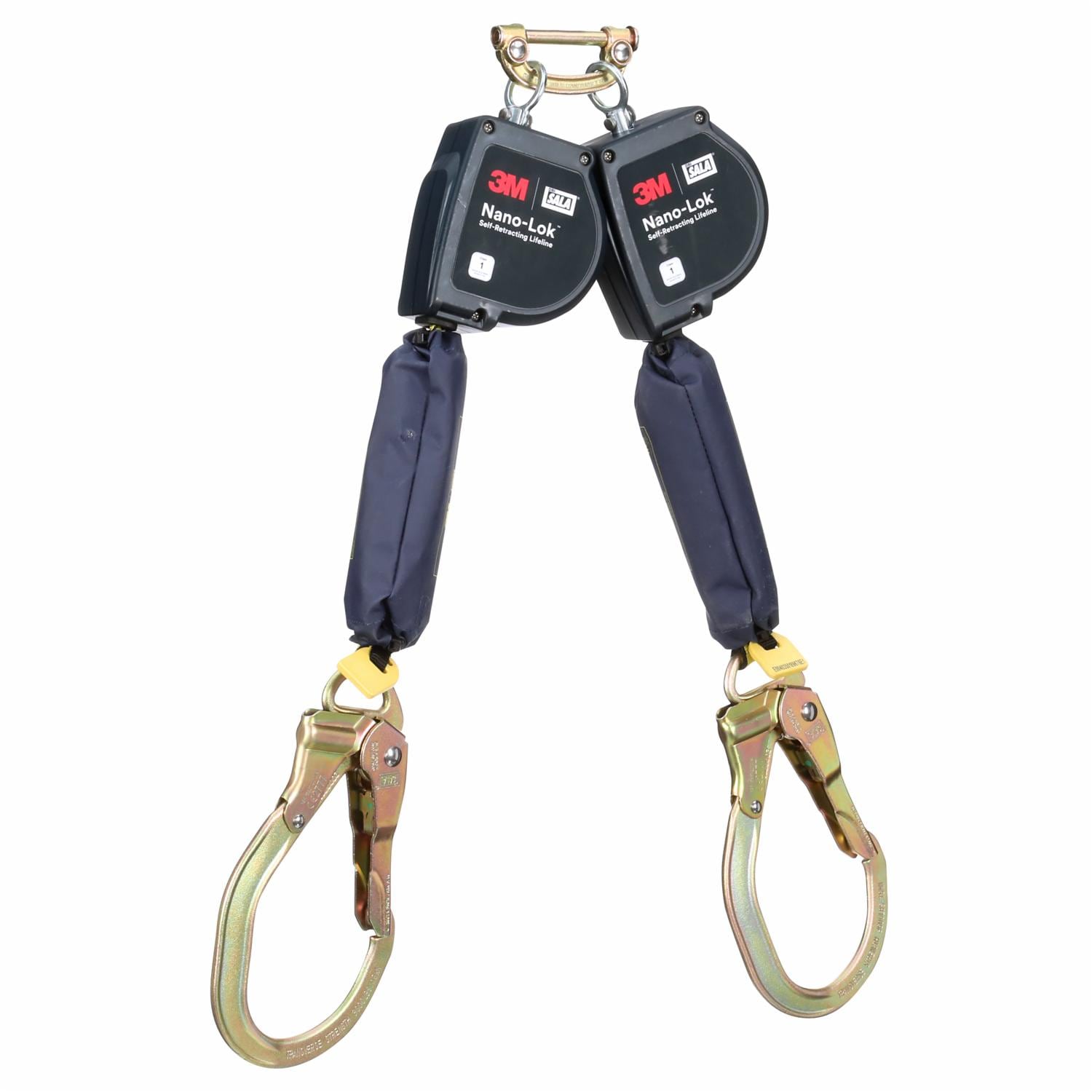 3M DBI-SALA Nano-Lok Extended Length Twin-Leg Personal Self-Retracting Lifeline, Web, 9 ft