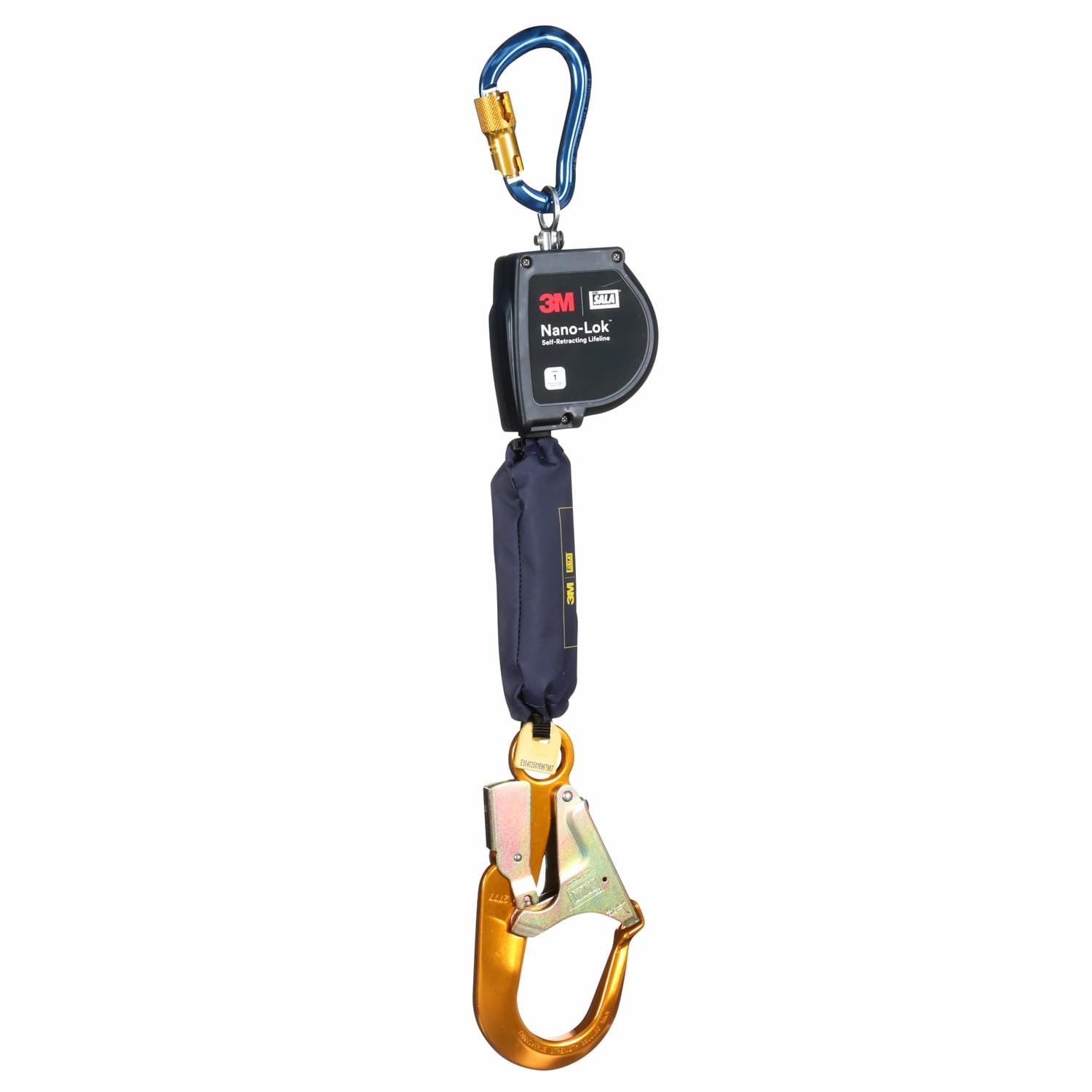 3M DBI-SALA Nano-Lok Extended Length Self-Retracting Lifeline with Anchor Hook, Web, 9 ft