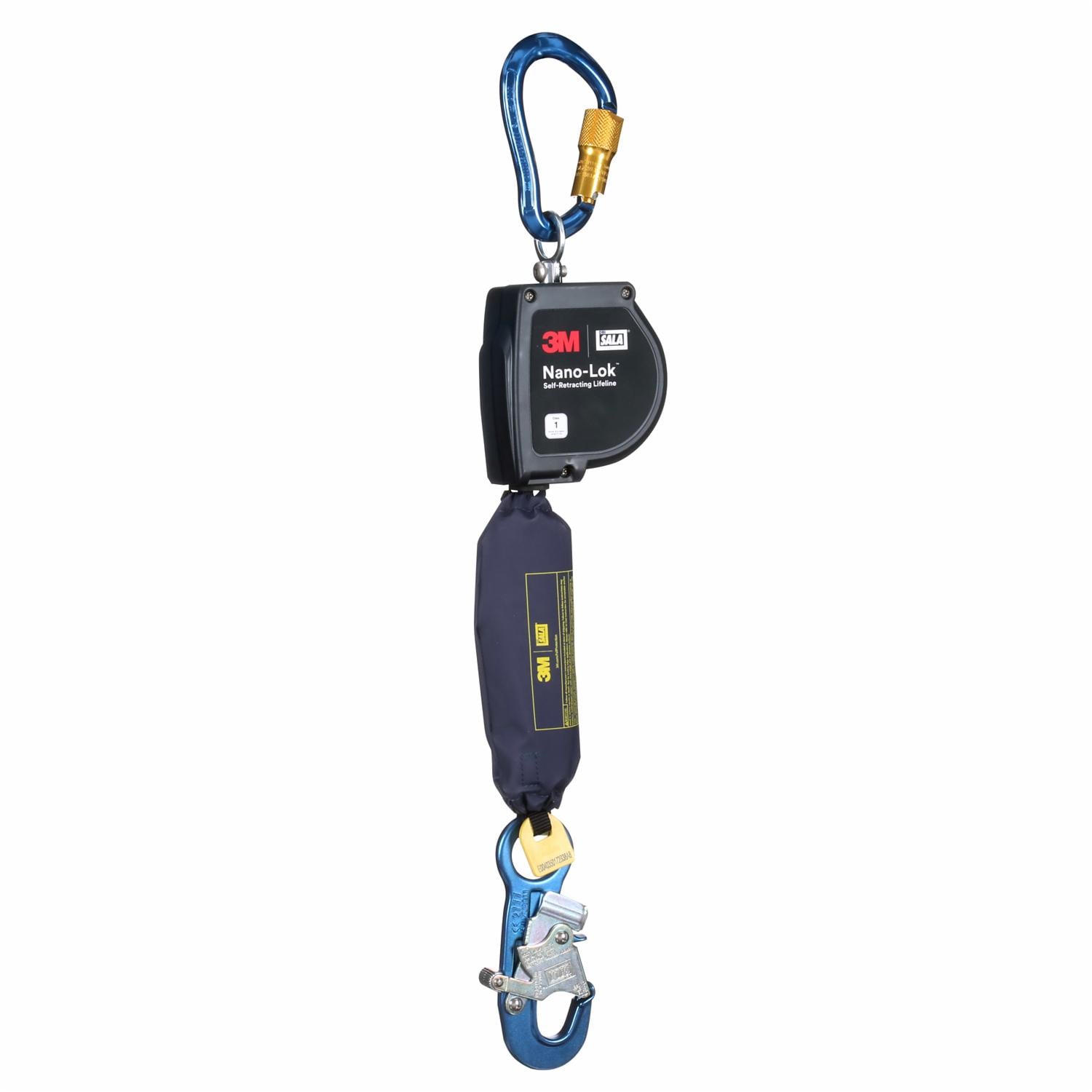 3M DBI-SALA Nano-Lok Extended Length Self-Retracting Lifeline with Anchor Hook, Web, 11 ft
