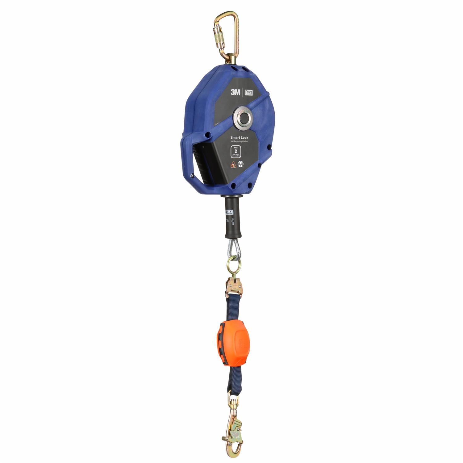 3M DBI-SALA Smart Lock Edge 30 ft Self Retracting Lifeline, Galvanized Cable, Steel Hook
