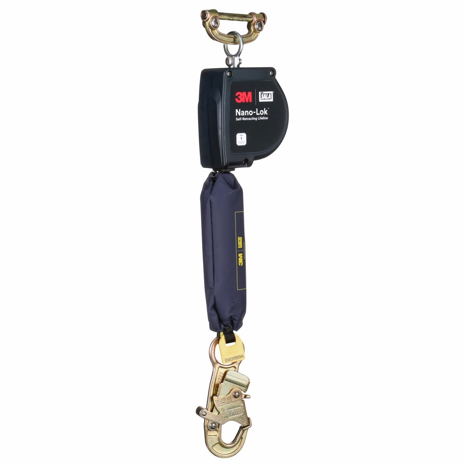 3M DBI-SALA Nano-Lok XL Self-Retracting Lifeline, 11 ft., Steel Snap Hook, Class 1