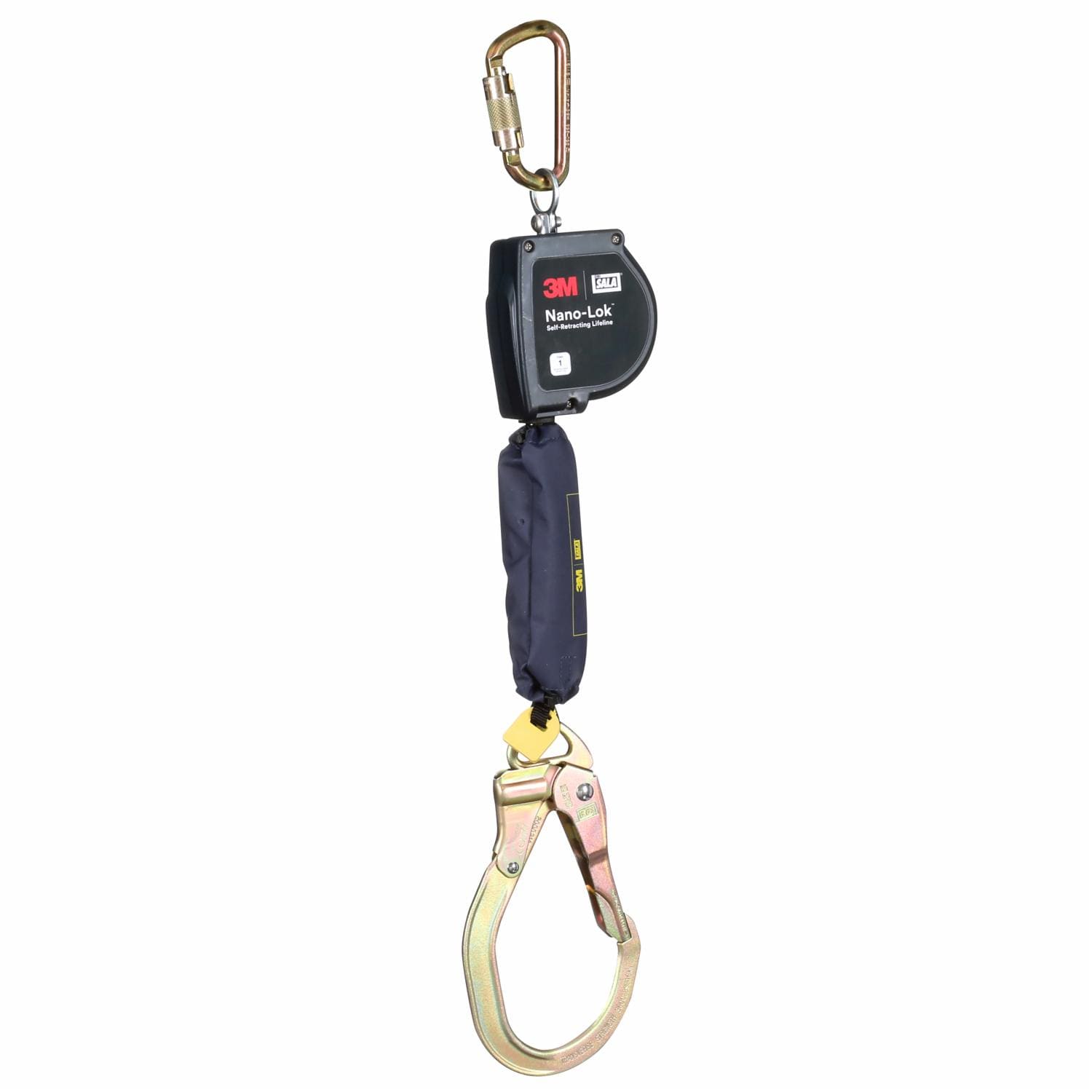 3M DBI-SALA Nano-Lok XL Self-Retracting Lifeline, 9 ft., Steel Carabiner & Hook