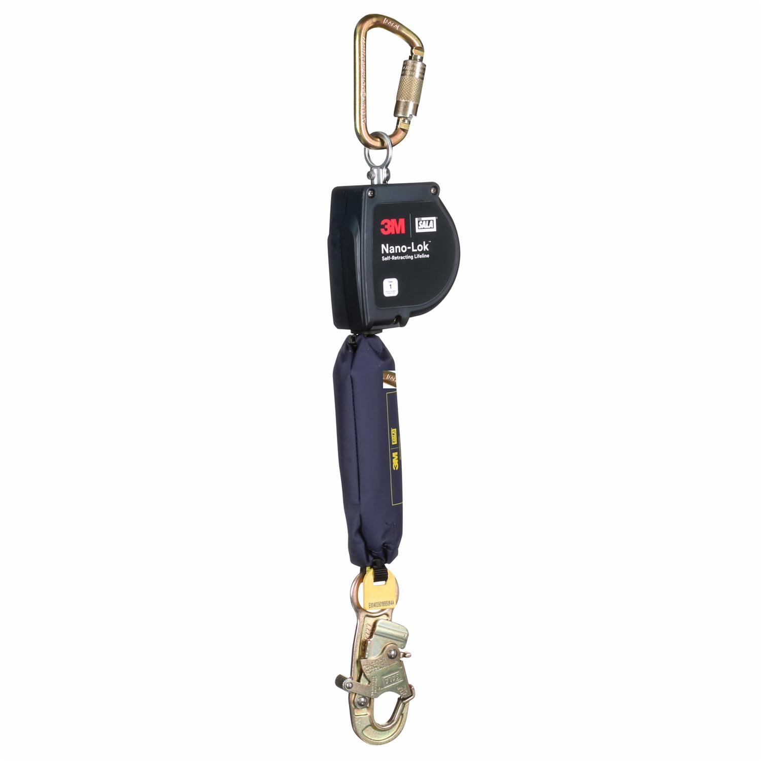 3M DBI-SALA Nano-Lok Extended Length Self-Retracting Lifeline with Anchor Hook, Web, 9 ft