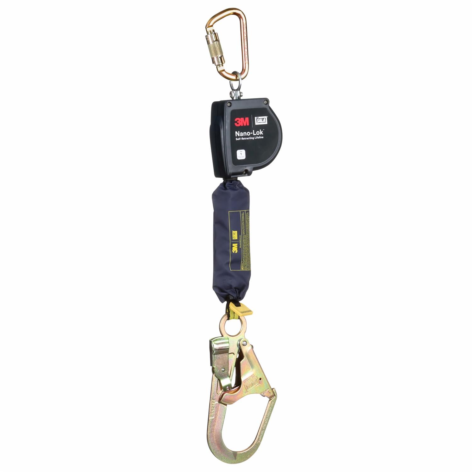 3M DBI-SALA Nano-Lok Extended Length Self-Retracting Lifeline with Anchor Hook, Web, 9 ft