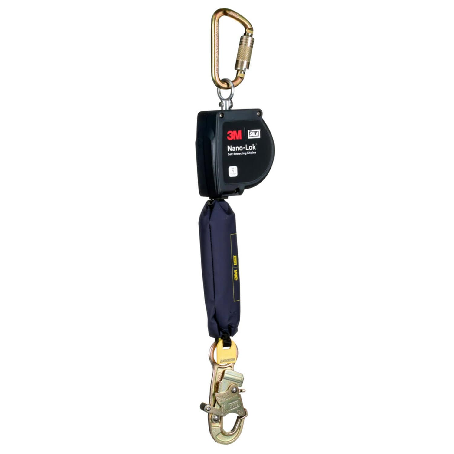 3M DBI-SALA Nano-Lok XL Self-Retracting Lifeline, 11 ft., Steel Carabiner & Hook
