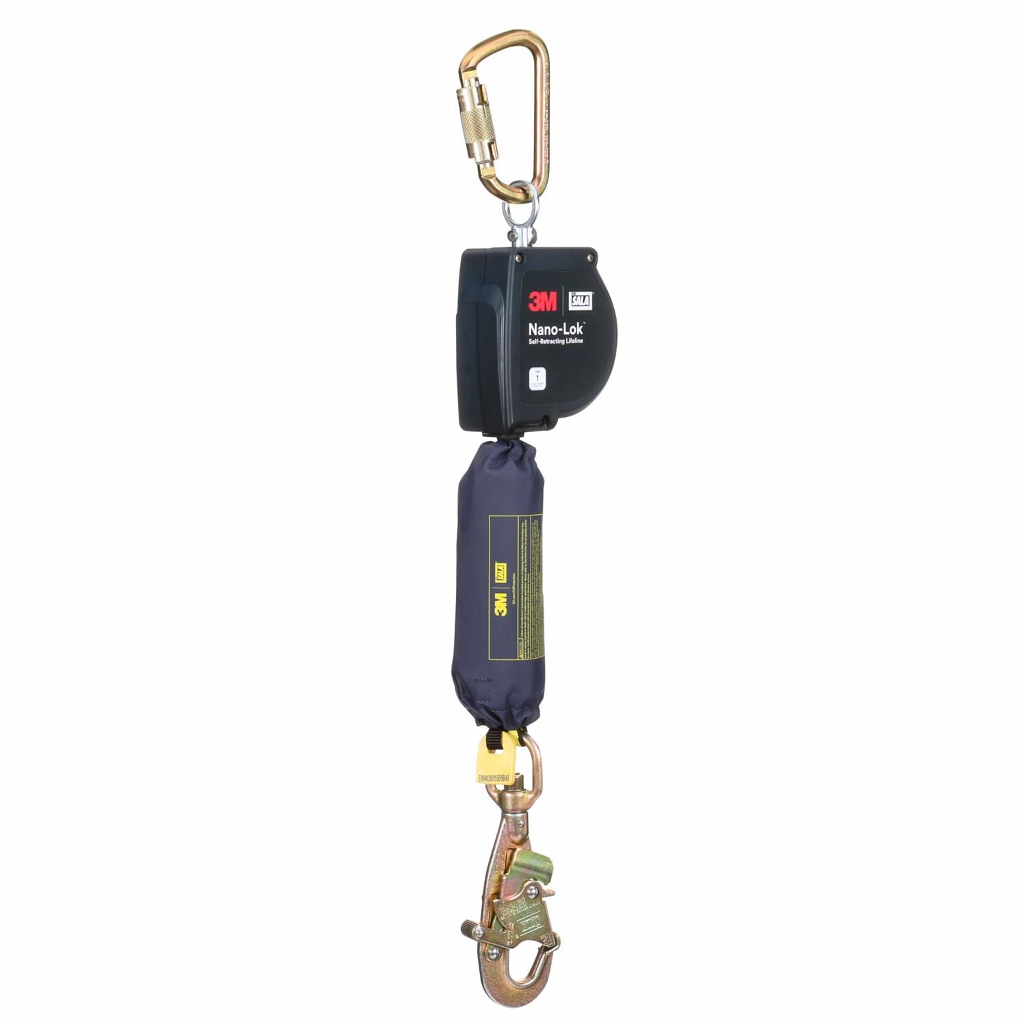 3M DBI-SALA Nano-Lok Extended Length Self-Retracting Lifeline with Anchor Hook, Web, 11 ft