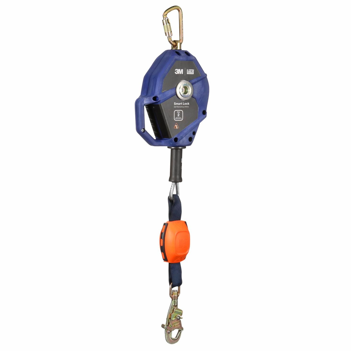 3M DBI-SALA Smart Lock Edge Self-Retracting Lifeline, 20 ft, Galvanized Cable, Steel Hook