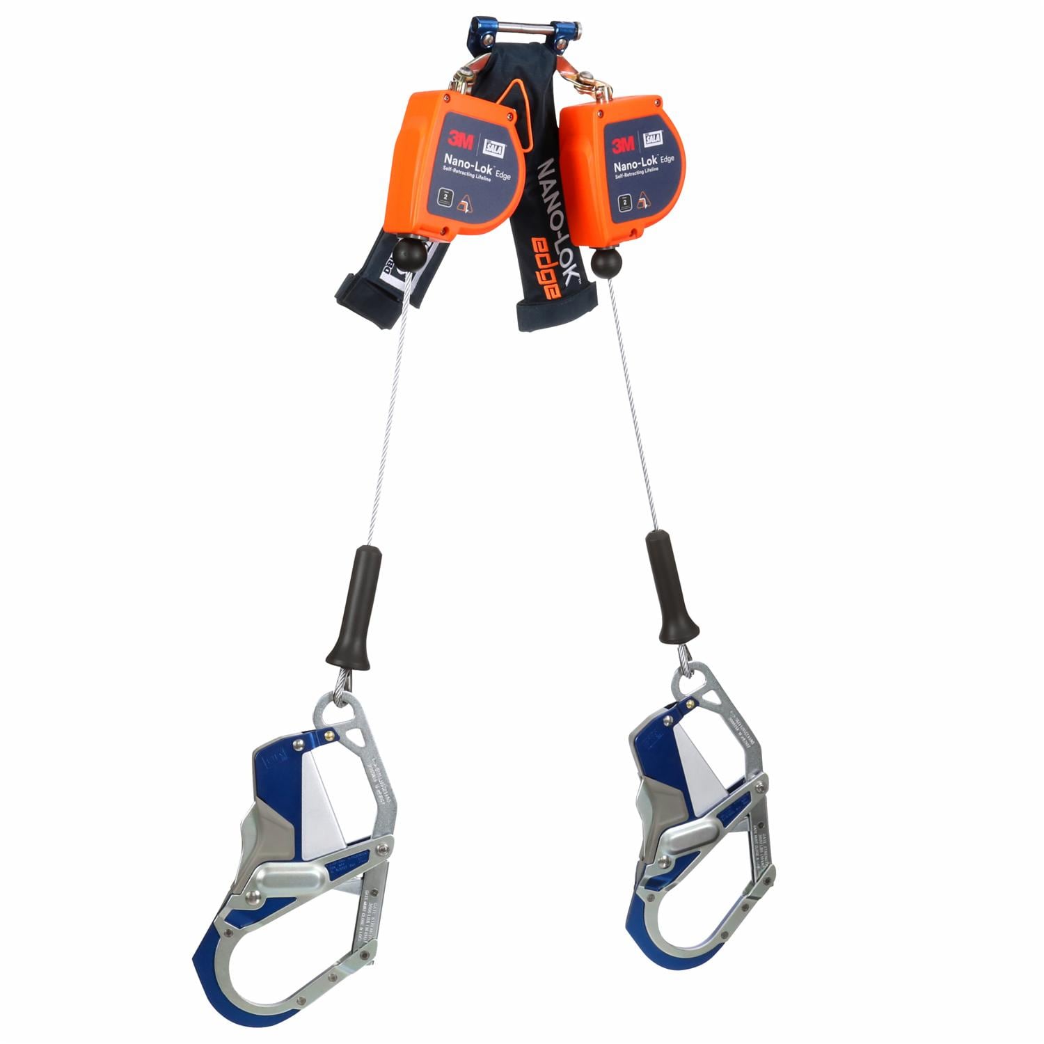3M DBI-SALA Nano-Lok Edge Twin-Leg Self-Retracting Lifeline, 7 ft., Aluminum Hook