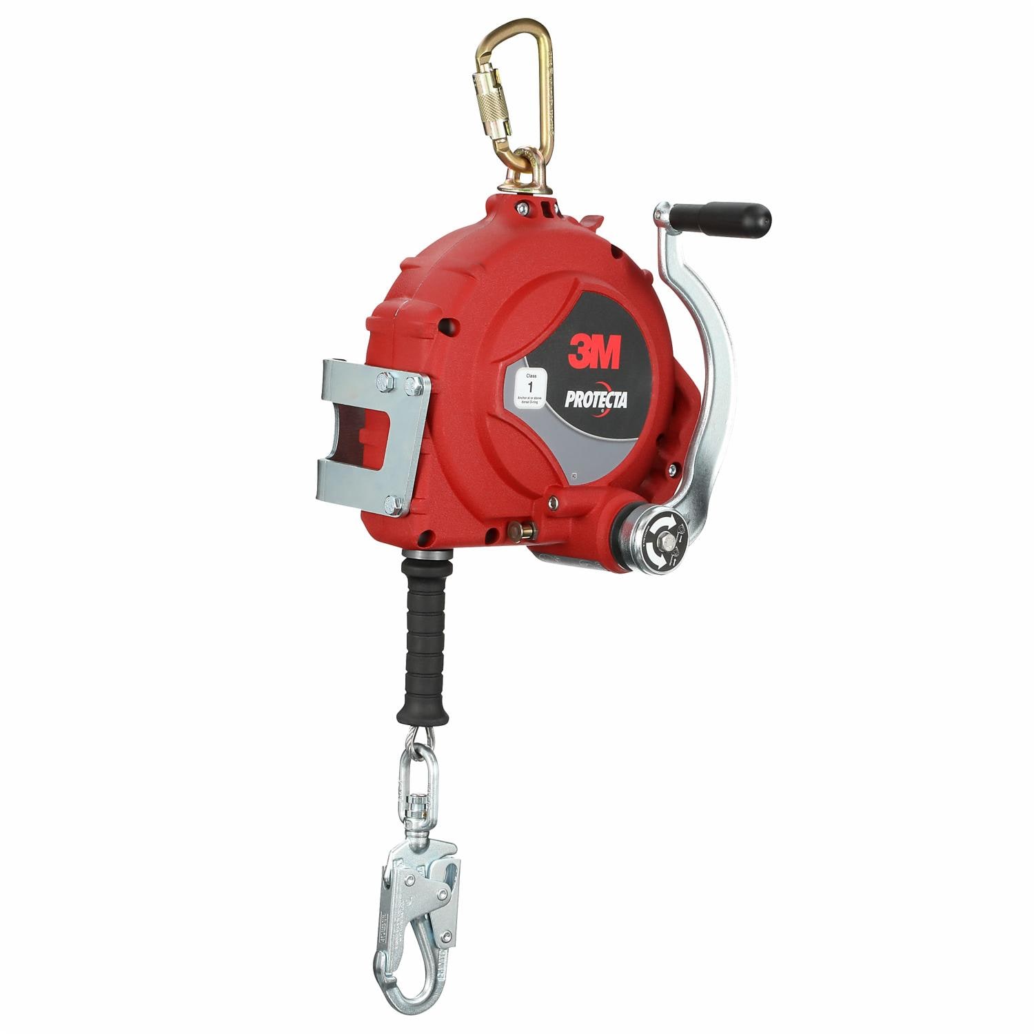 3M Protecta 3-Way Self-Retracting Lifeline, 50ft, Stainless Steel Cable, Steel Hook