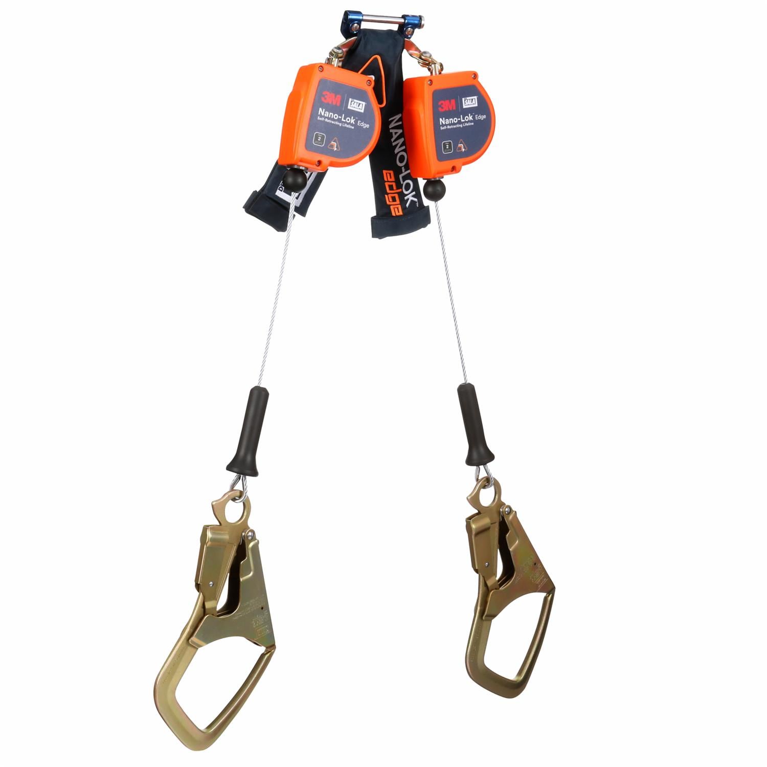 3M DBI-SALA Nano-Lok Edge Twin-Leg Self-Retracting Lifeline, 6 ft., Steel Hook