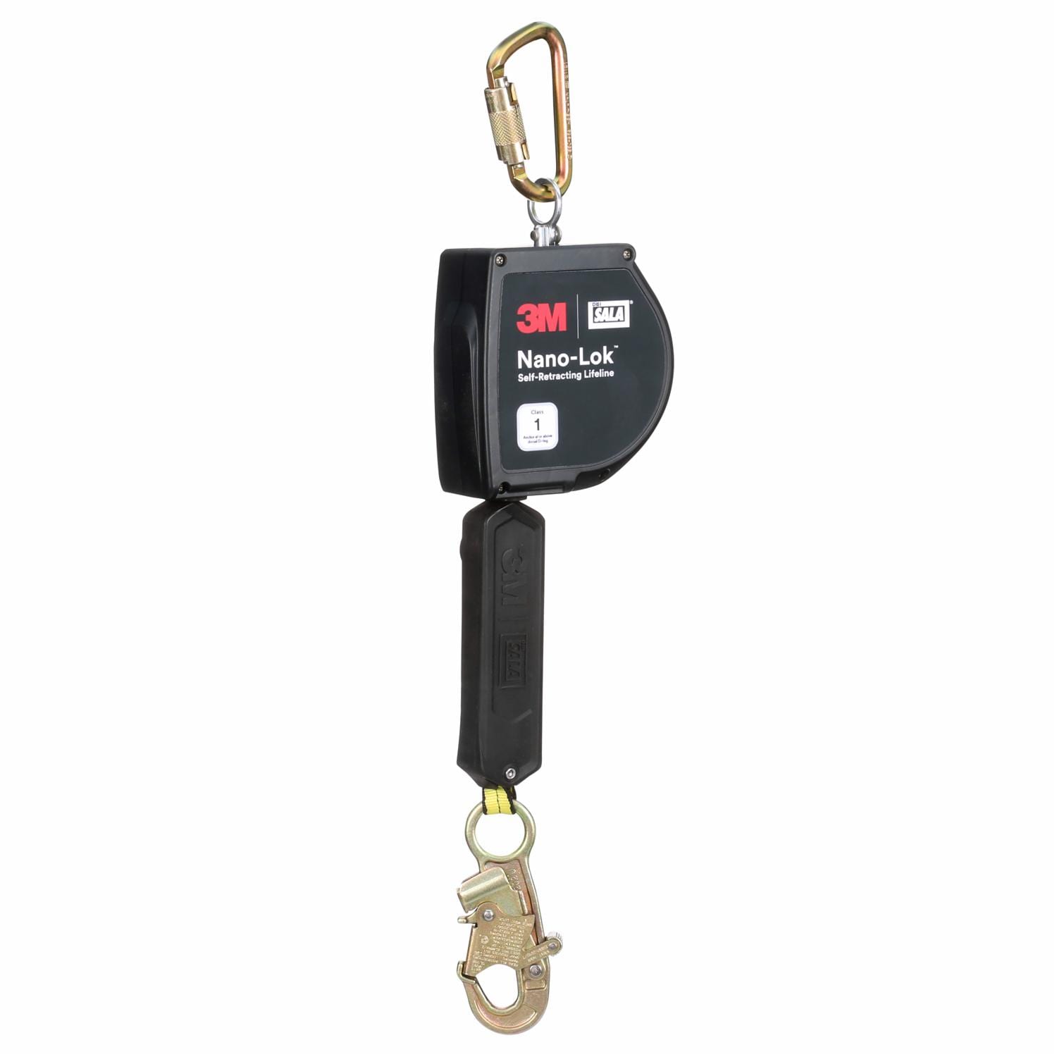 3M DBI-SALA Nano-Lok XL Self-Retracting Lifeline, Web, Snap Hook, 20 ft., Class 1