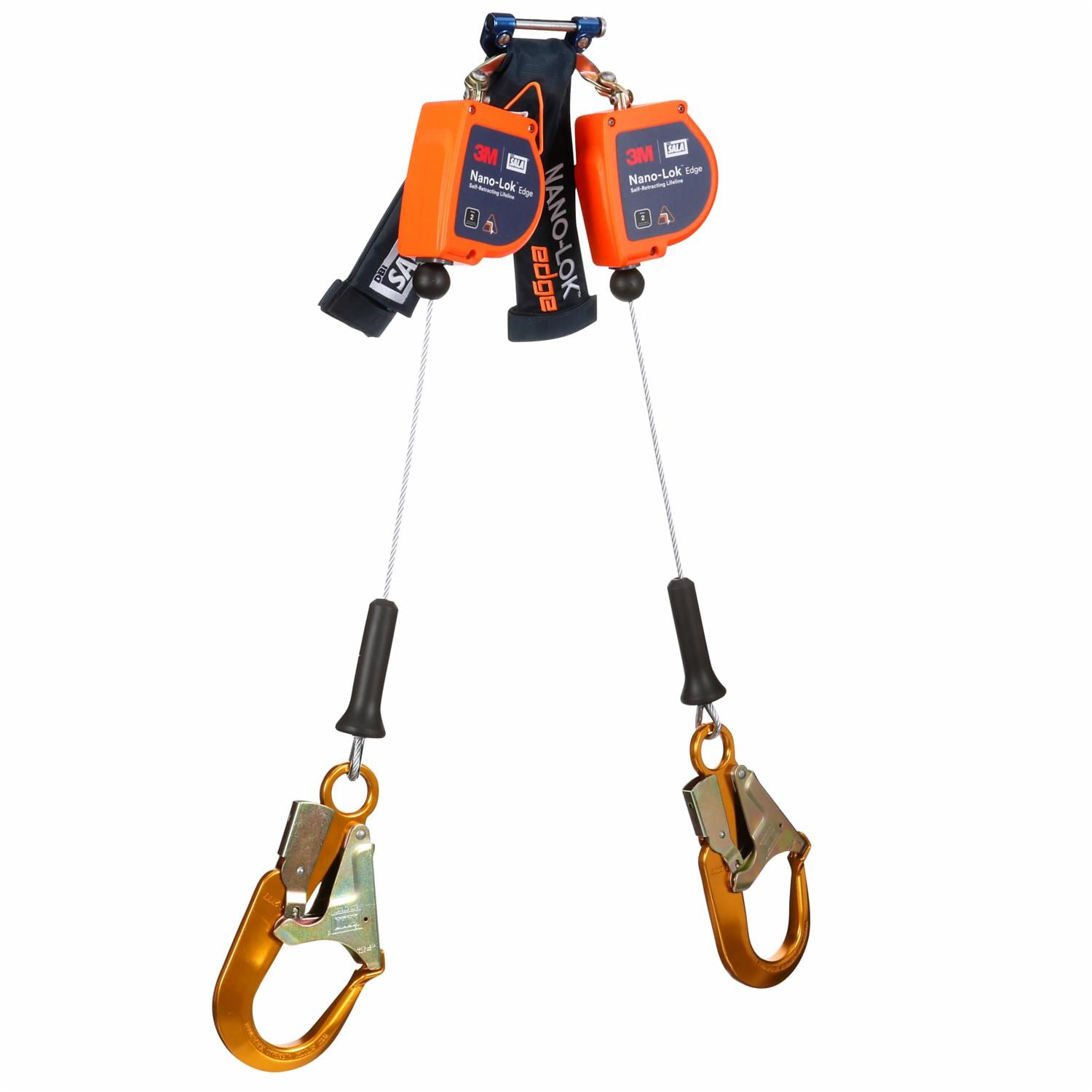3M DBI-SALA Nano-Lok Edge Twin-Leg Self-Retracting Lifeline, 8 ft., Aluminum Hook