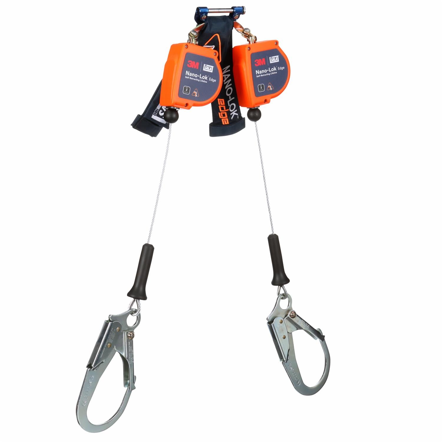 3M DBI-SALA Nano-Lok edge Twin-Leg Personal Self-Retracting Lifeline, Galvanized Cable, 7 ft