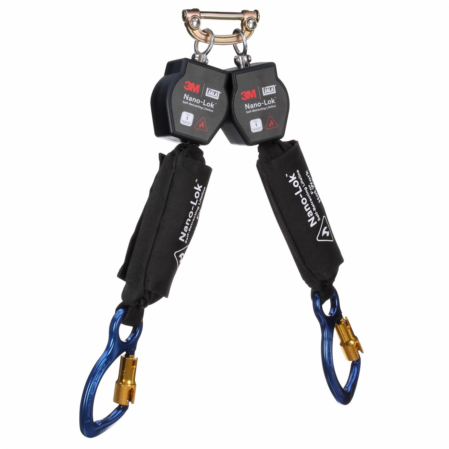 3M DBI-SALA Nano-Lok Hot Work Twin-Leg Personal Self-Retracting Lifeline, Kevlar Fiber Web, 6 ft