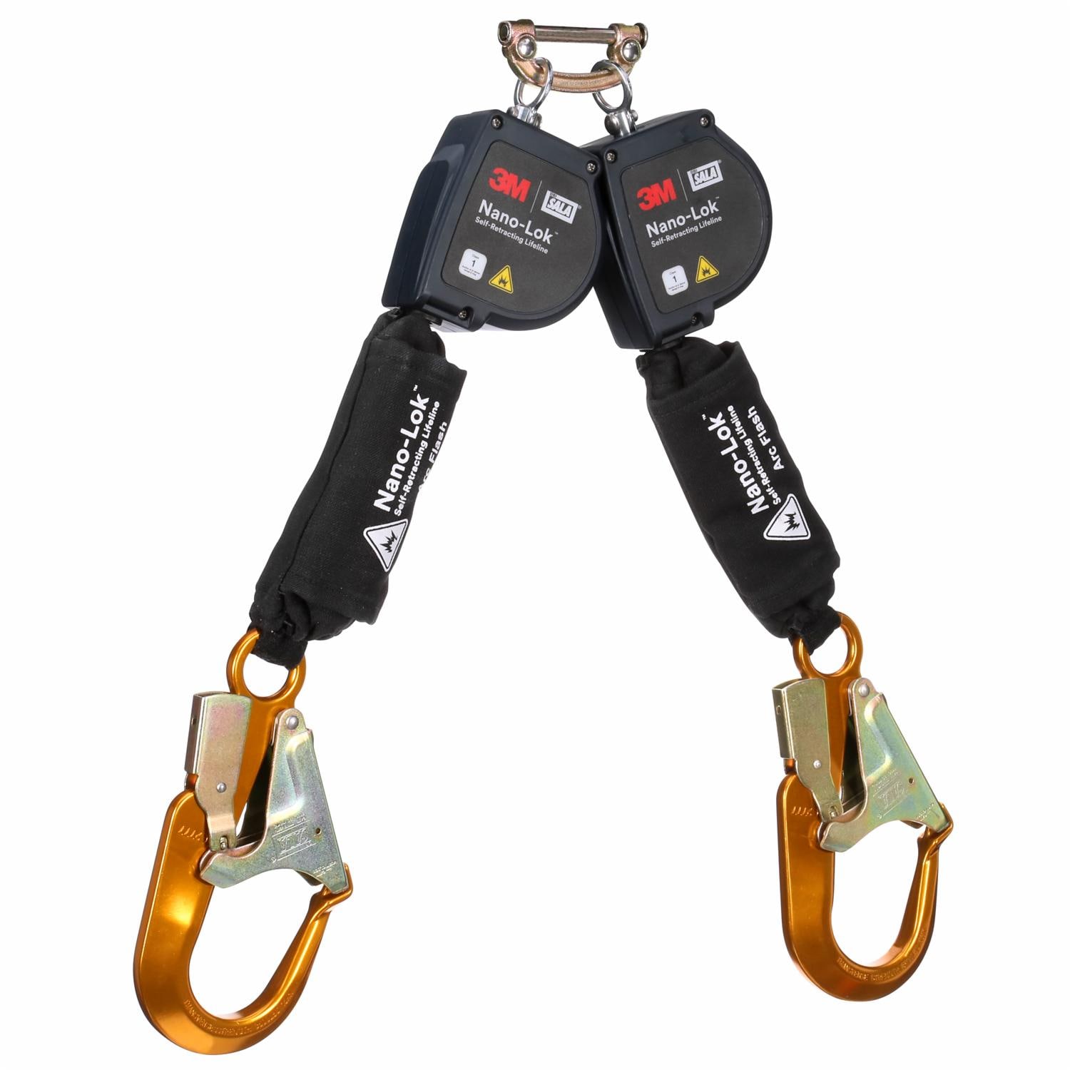 3M DBI-SALA Nano-Lok Arc Flash Twin-Leg Self-Retracting Lifeline, 8 ft, Kevlar Fiber