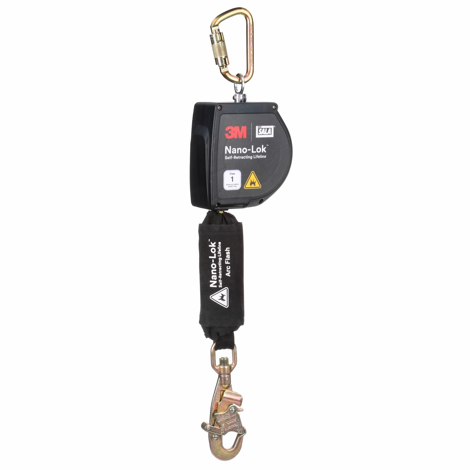 3M DBI-SALA Nano-Lok Arc Flash Self-Retracting Lifeline, 11 ft, Kevlar Fiber Web