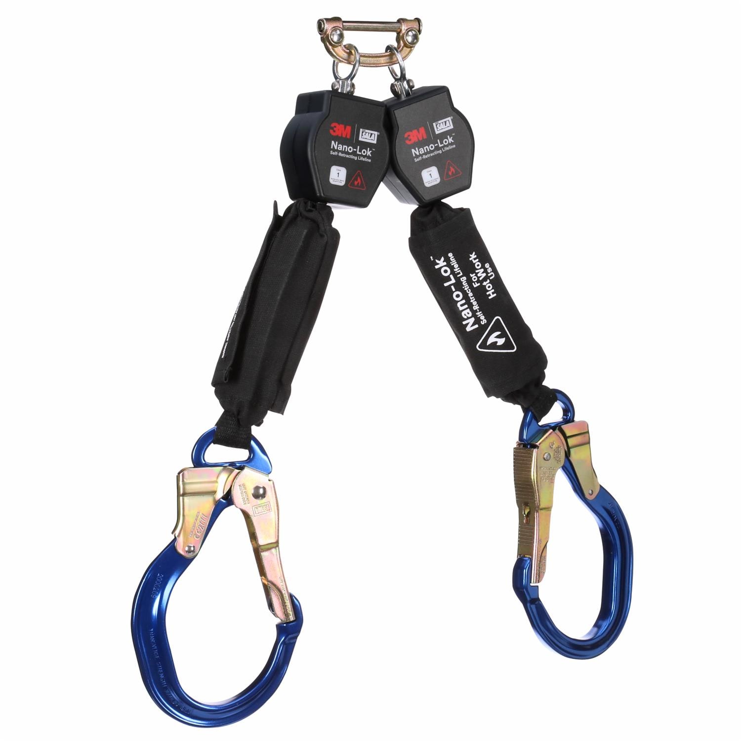 3M DBI-SALA Nano-Lok Hot Work Twin-Leg Personal Self-Retracting Lifeline, Kevlar Fiber Web, 6 ft