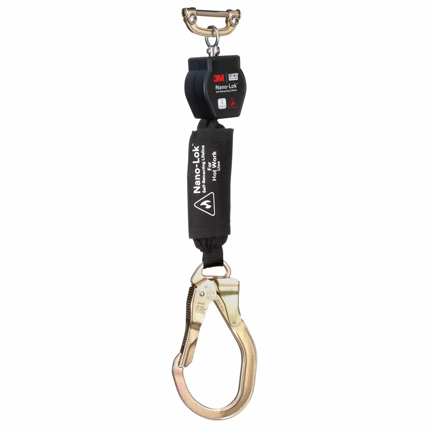 3M DBI-SALA Nano-Lok Hot Work Self-Retracting Lifeline, 6 ft, Steel Rebar Lock Hook