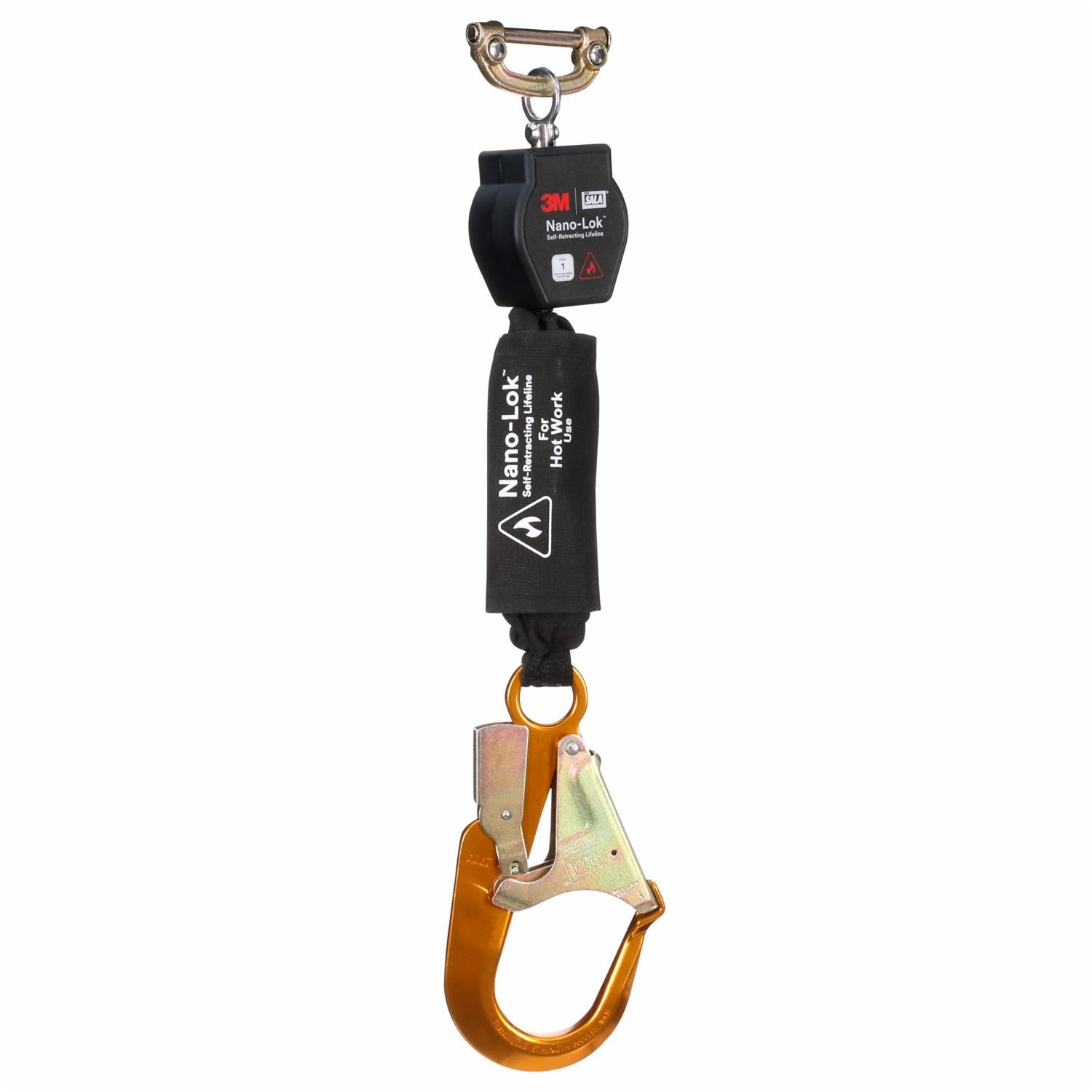 3M DBI-SALA Nano-Lok Hot Work Self-Retracting Lifeline, 6 ft, Aluminum Rebar Hook