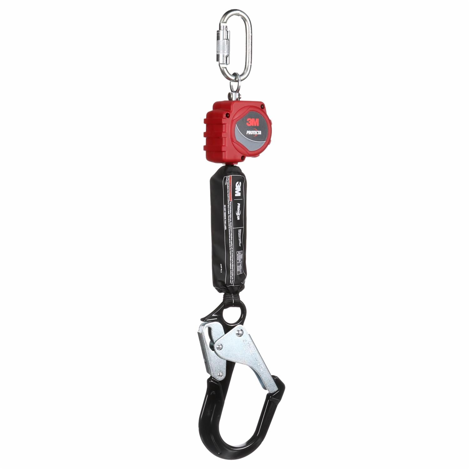 3M Protecta Self-Retracting Lifeline with Carabiner, Web, Aluminum Rebar Hook, 6 ft