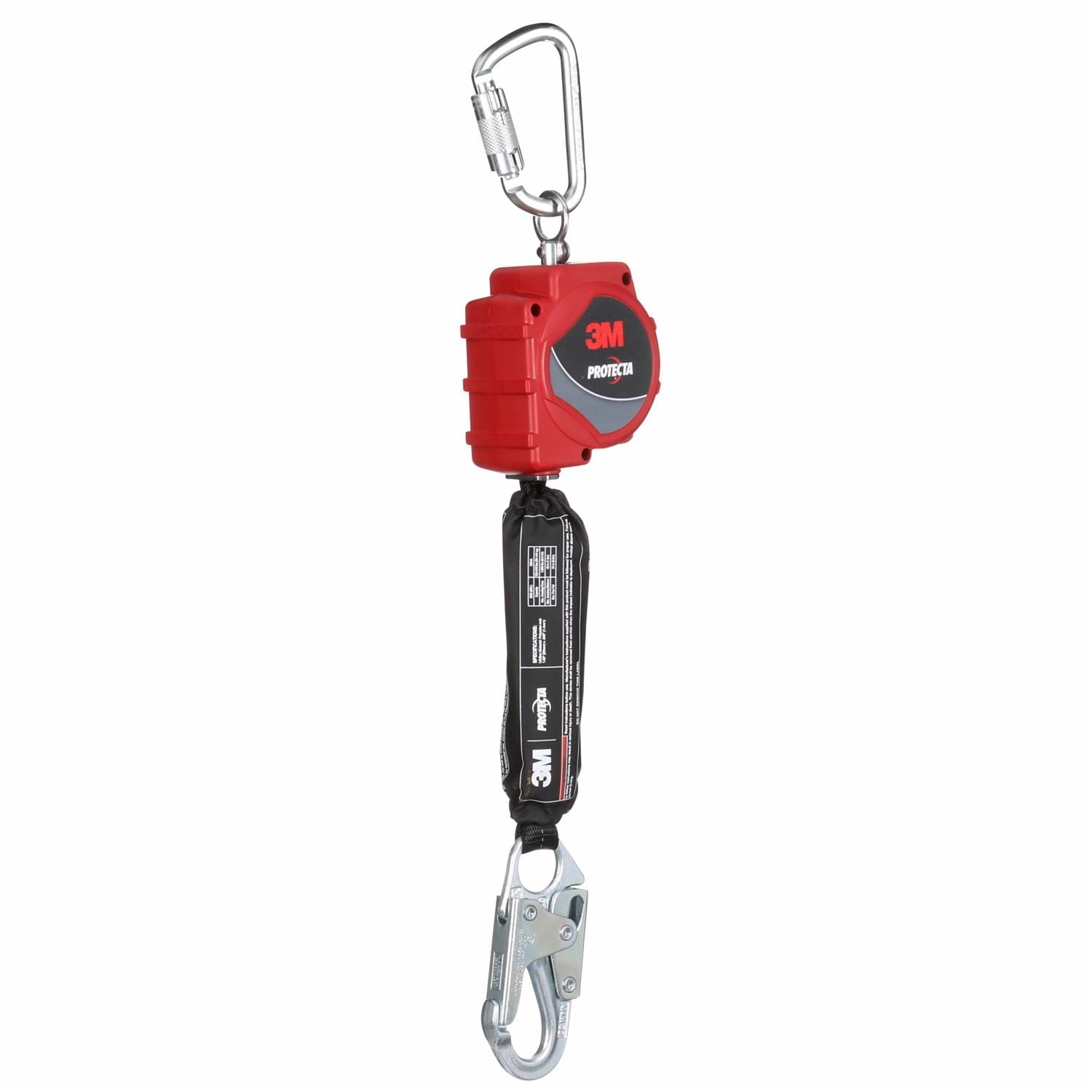 3M Protecta Self-Retracting Lifeline with Carabiner, Web, Steel Snap Hook, 11ft