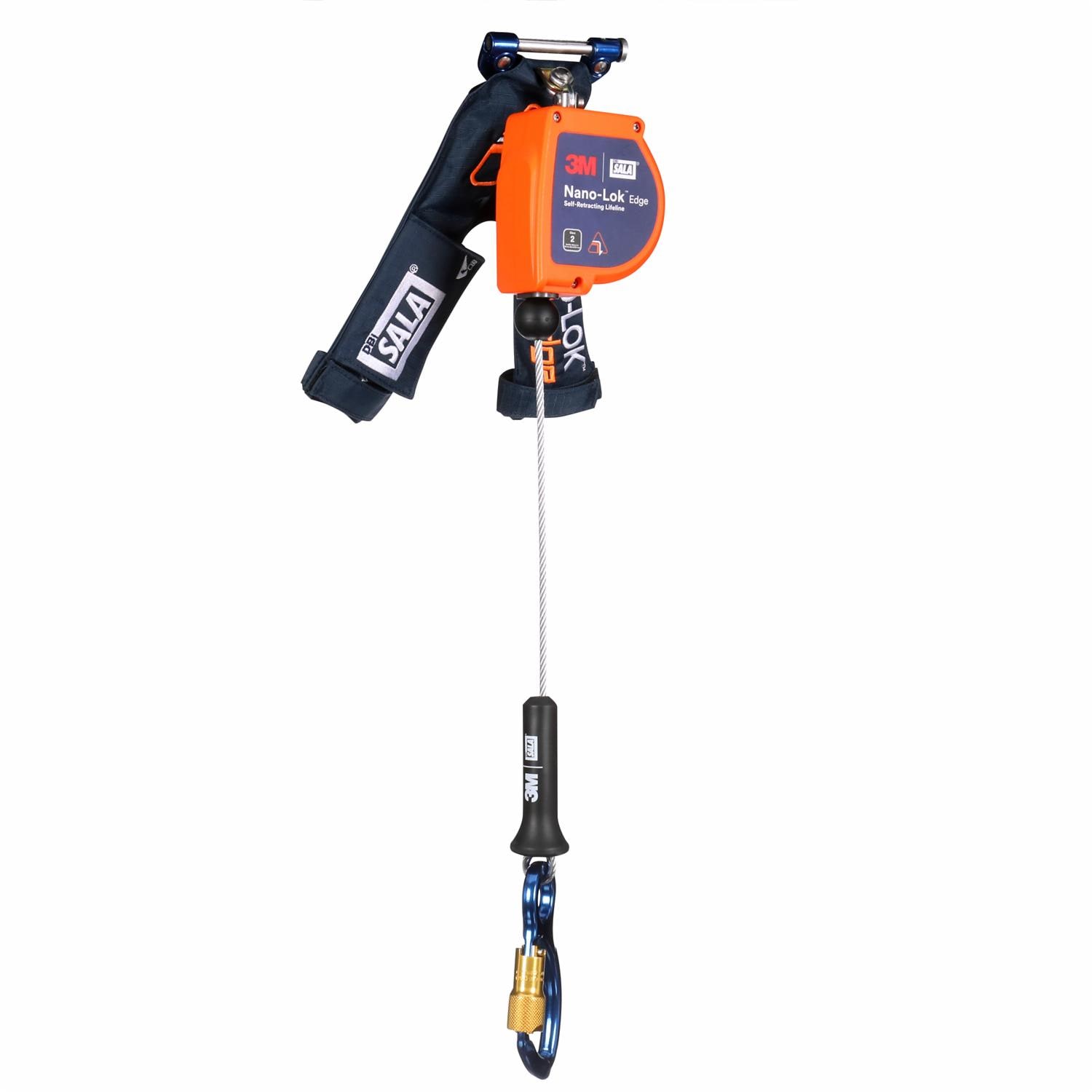 3M DBI-SALA Nano-Lok edge Personal Self-Retracting Lifeline, Galvanized Cable, 8 ft